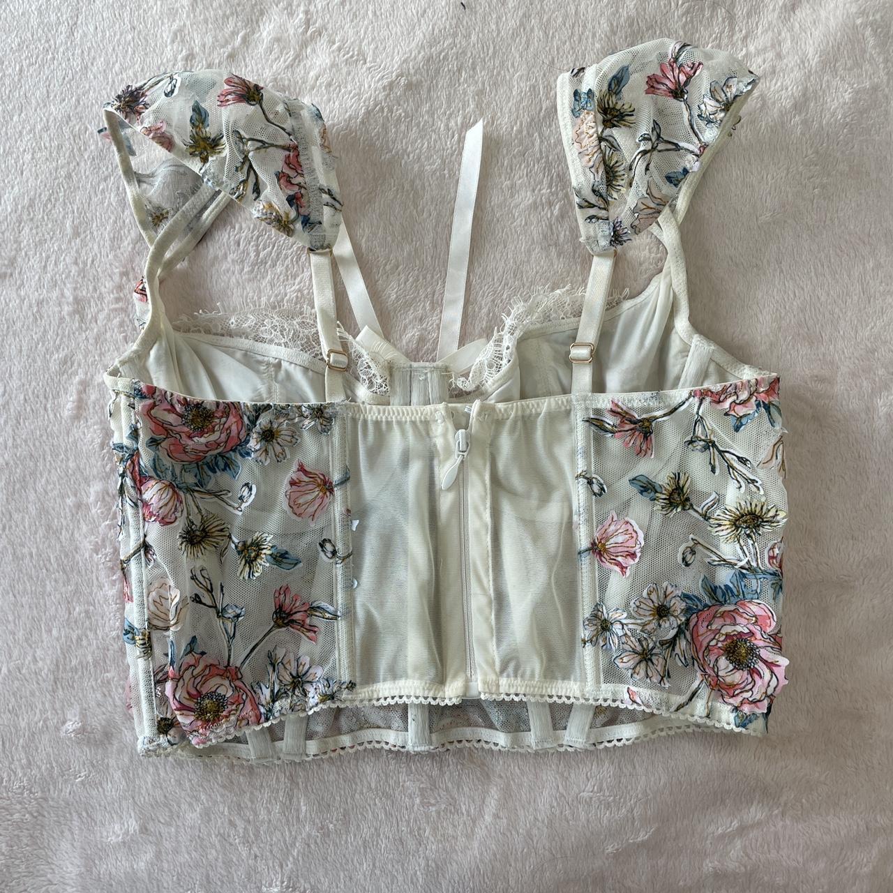 Victoria’s Secret floral corset. Perfect condition... Depop