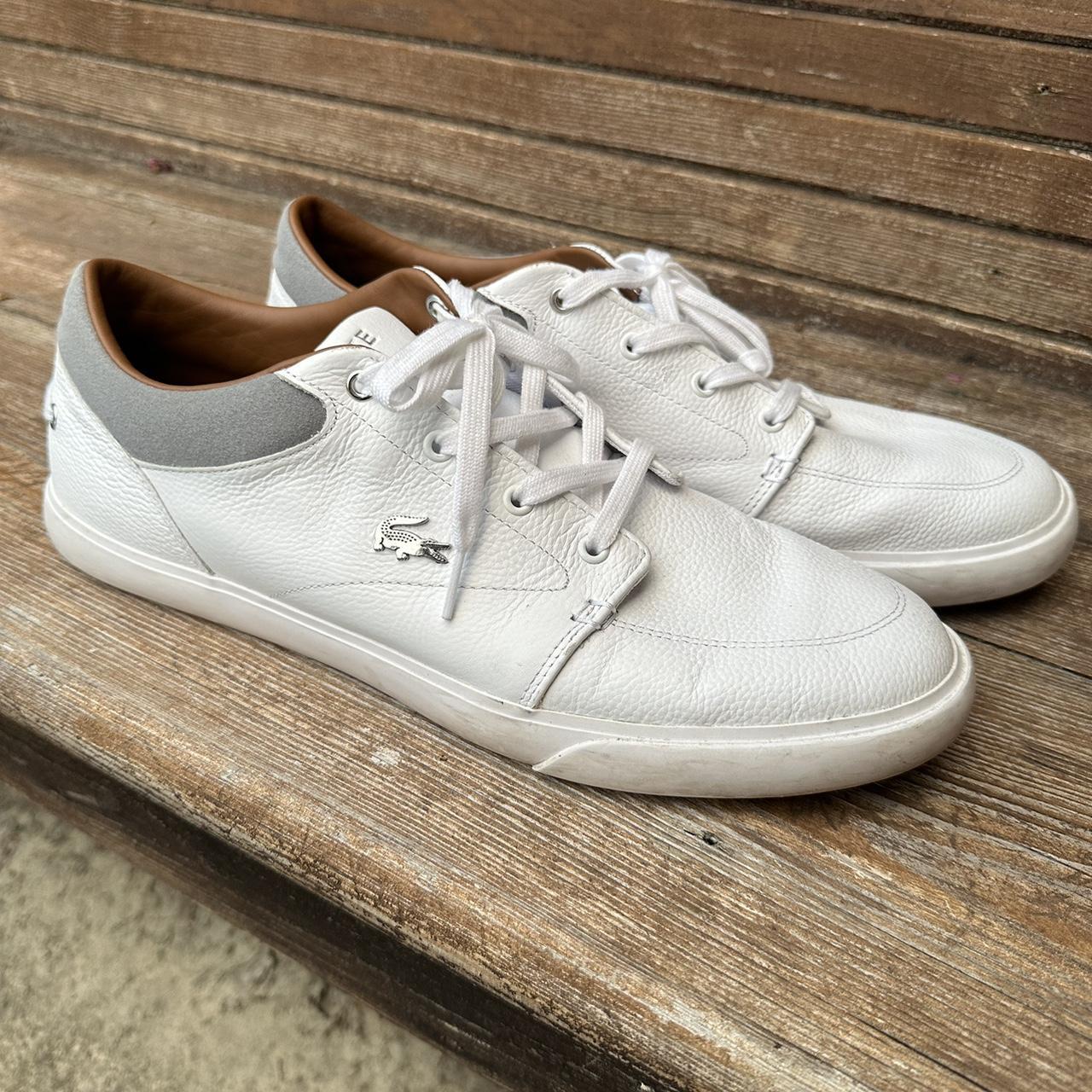 Lacoste Men Bayliss Shoes White Leather Casual. Depop