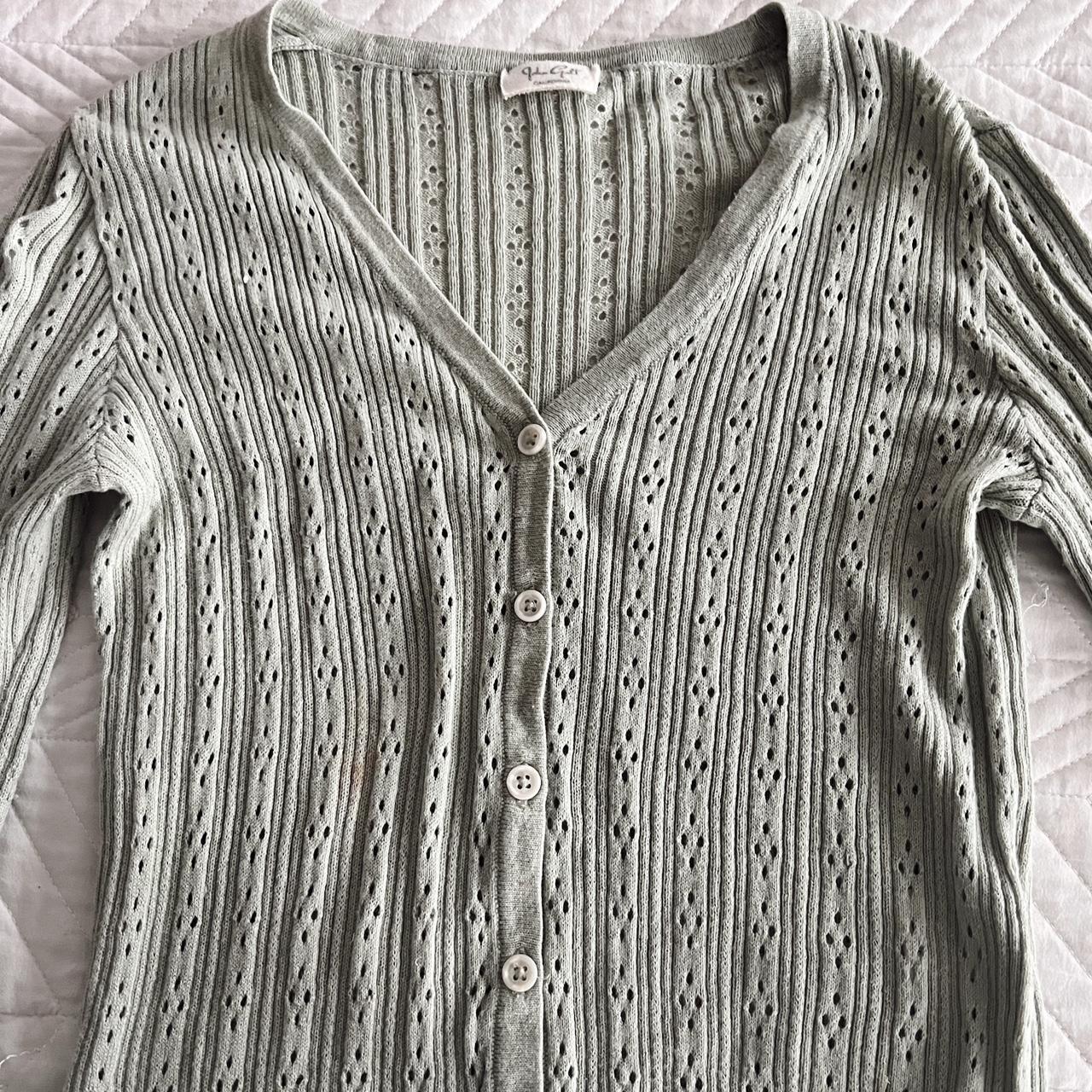 BRANDY MELVILLE Green sweater top long sleeve... Depop