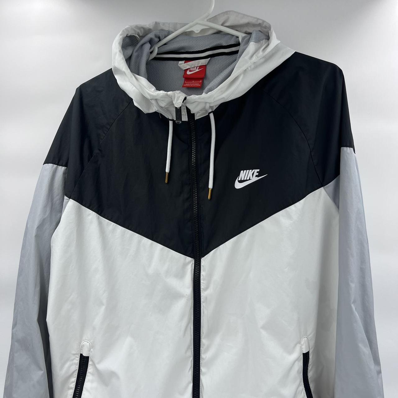 Black, White, and grey Nike Windbreaker size... - Depop