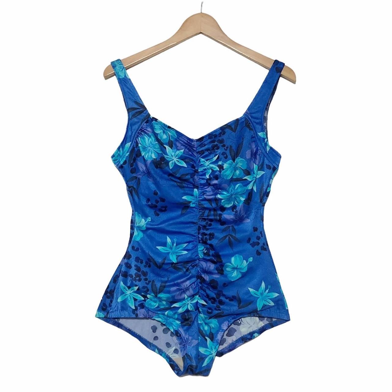 Maxine of Hollywood Women's Blue Swimsuit-one-piece | Depop