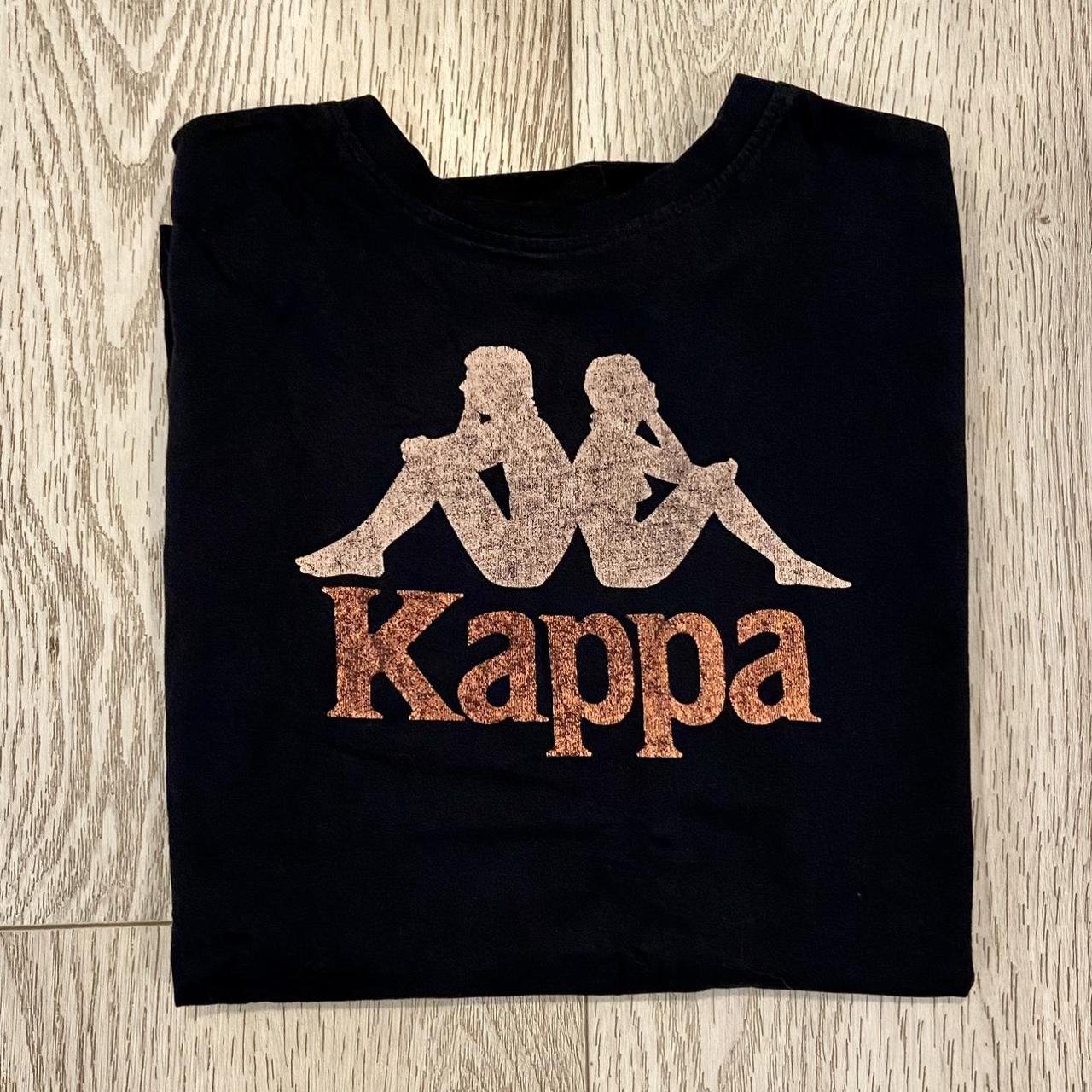 Kappa Men's Red and Black Tshirt Depop