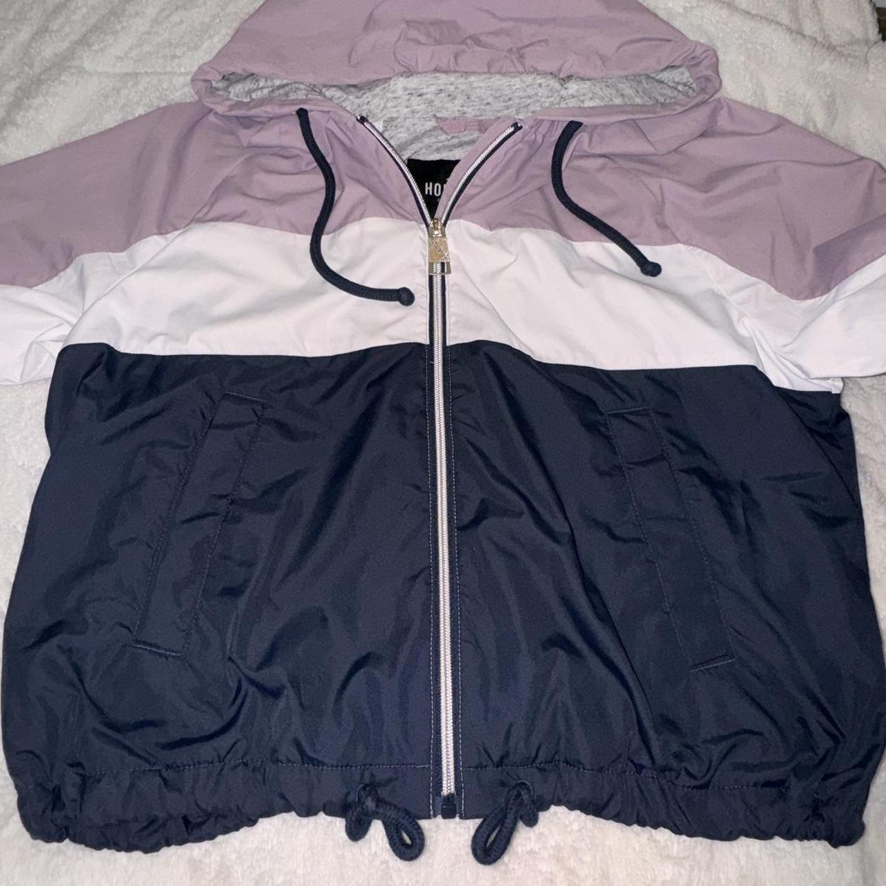 LAVENDER HOLLISTER COLOR BLOCK WINDBREAKER JACKET. Depop