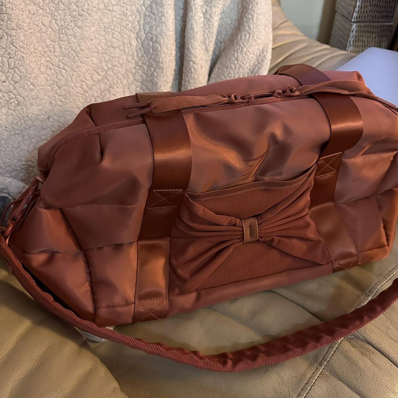 Gymshark rose brown bow studio holdall gym bag!... Depop