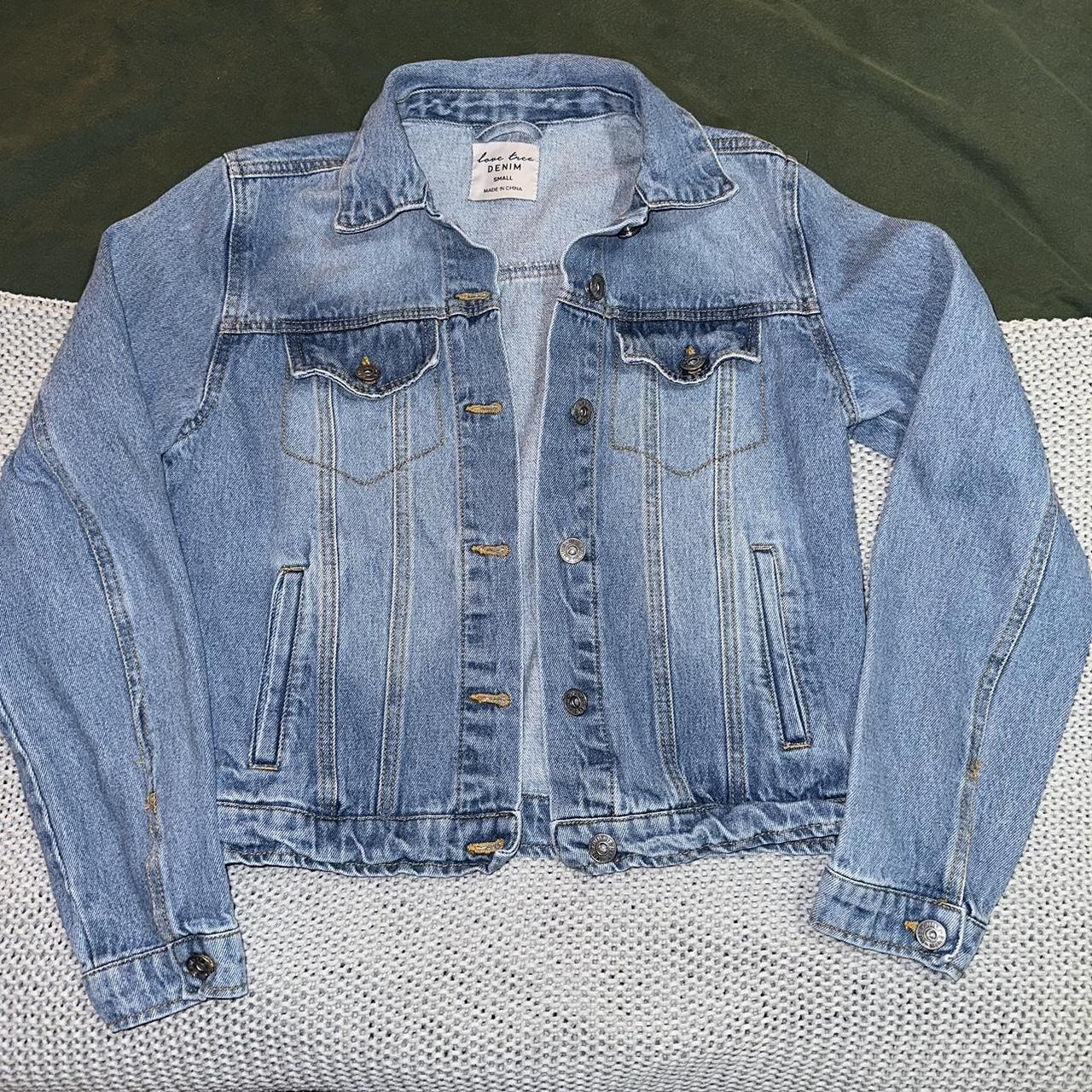 Love tree top denim jacket