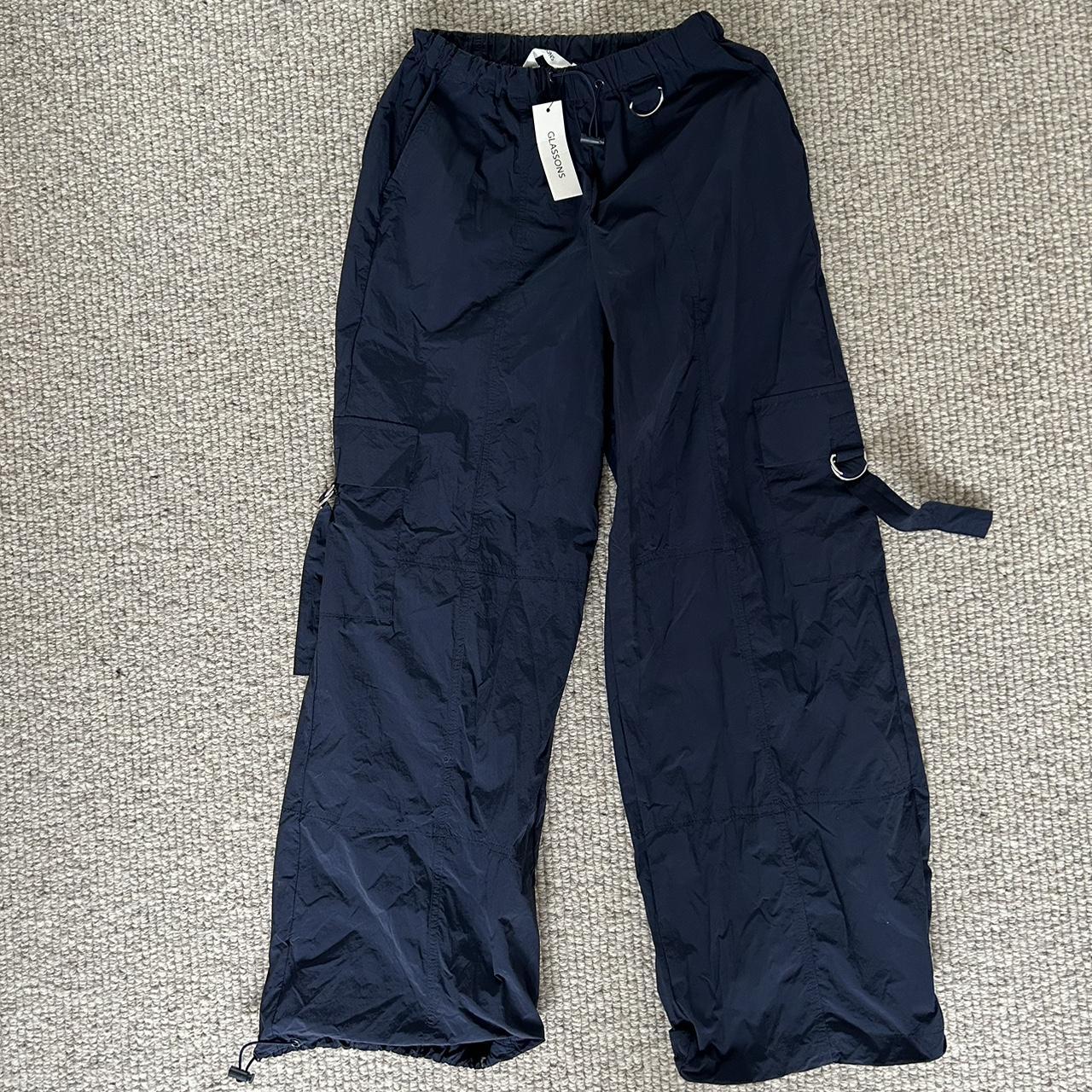 Glassons navy cargo parachute pants ! - never worn... - Depop