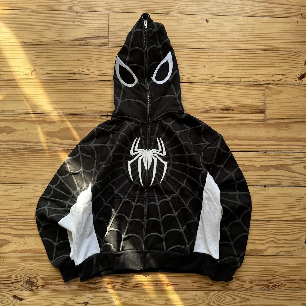 Men's Hoodie Black/White L – BLACK SPIDER-MAN KOZUE FULL ZIP