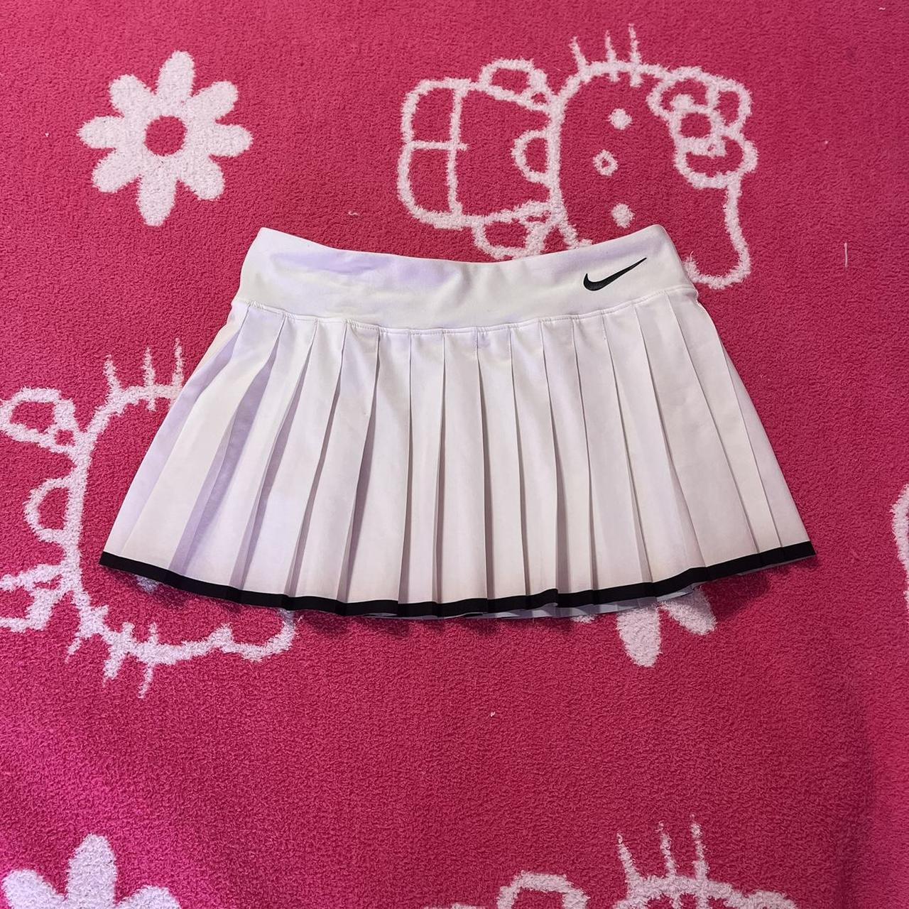 White Black Trim Nike Victory Pleated Mini Tennis. Depop