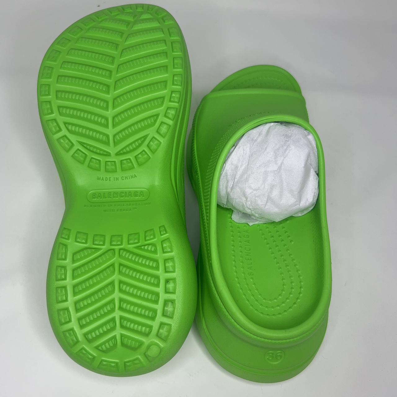 balenciaga lime green sandals