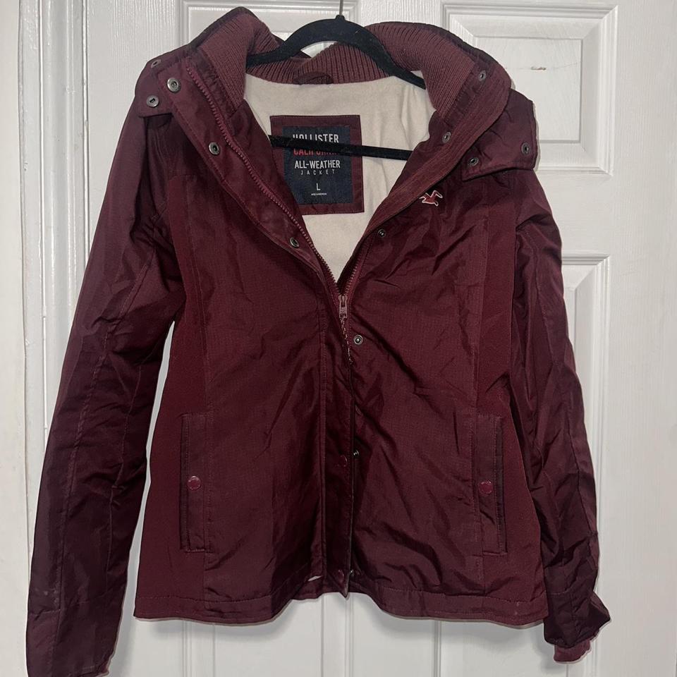 Hollister shop burgundy coat