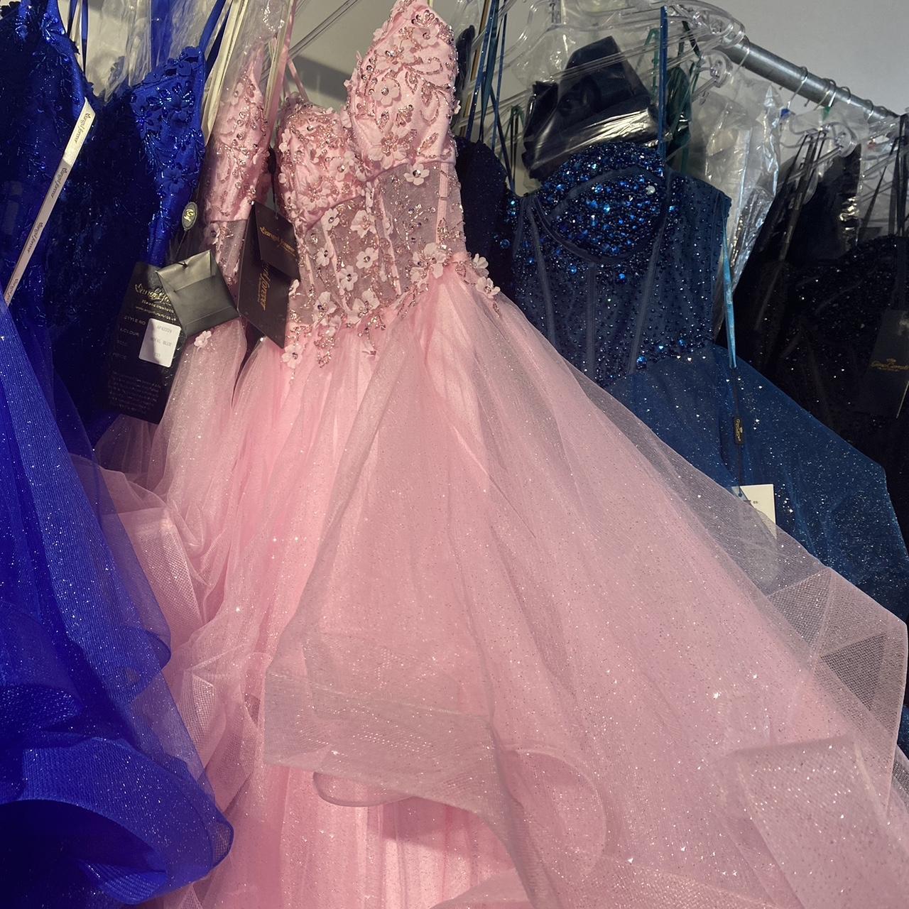 Selling my stunning pink corset debs dress from... Depop