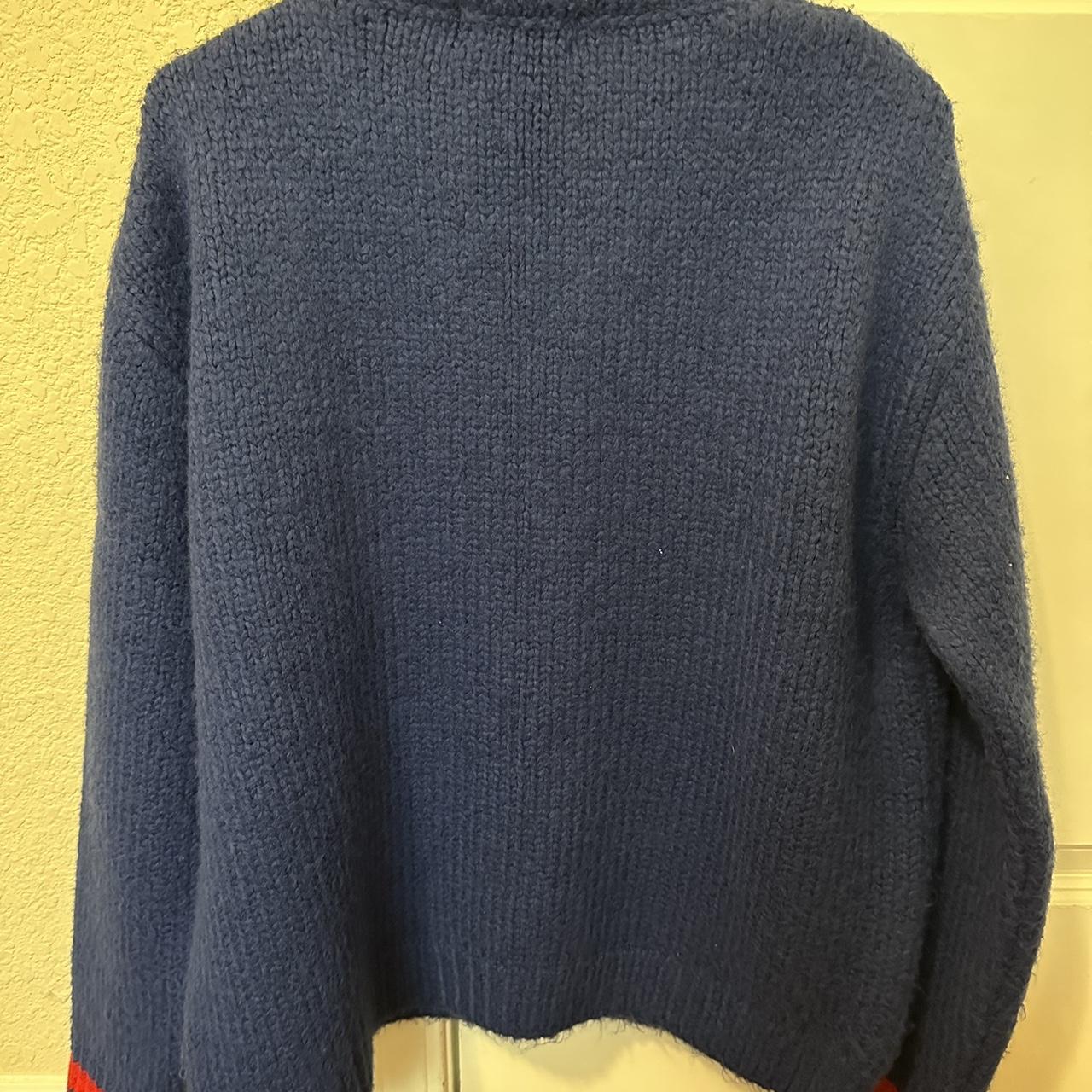 Thames P.G. Knit Mohair Sweater in Blue, Men’s size