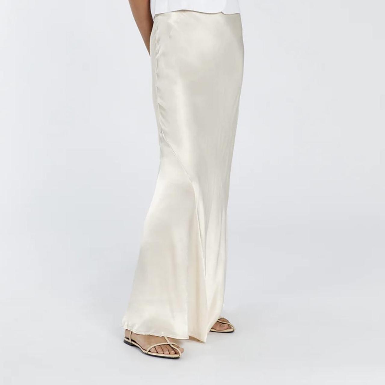 DISSH matching set, cream satin maxi and crop... Depop