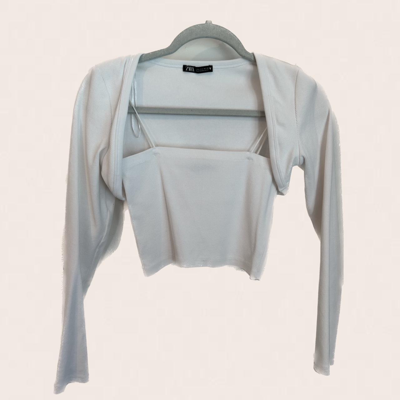 Zara Women's White Croptop Depop