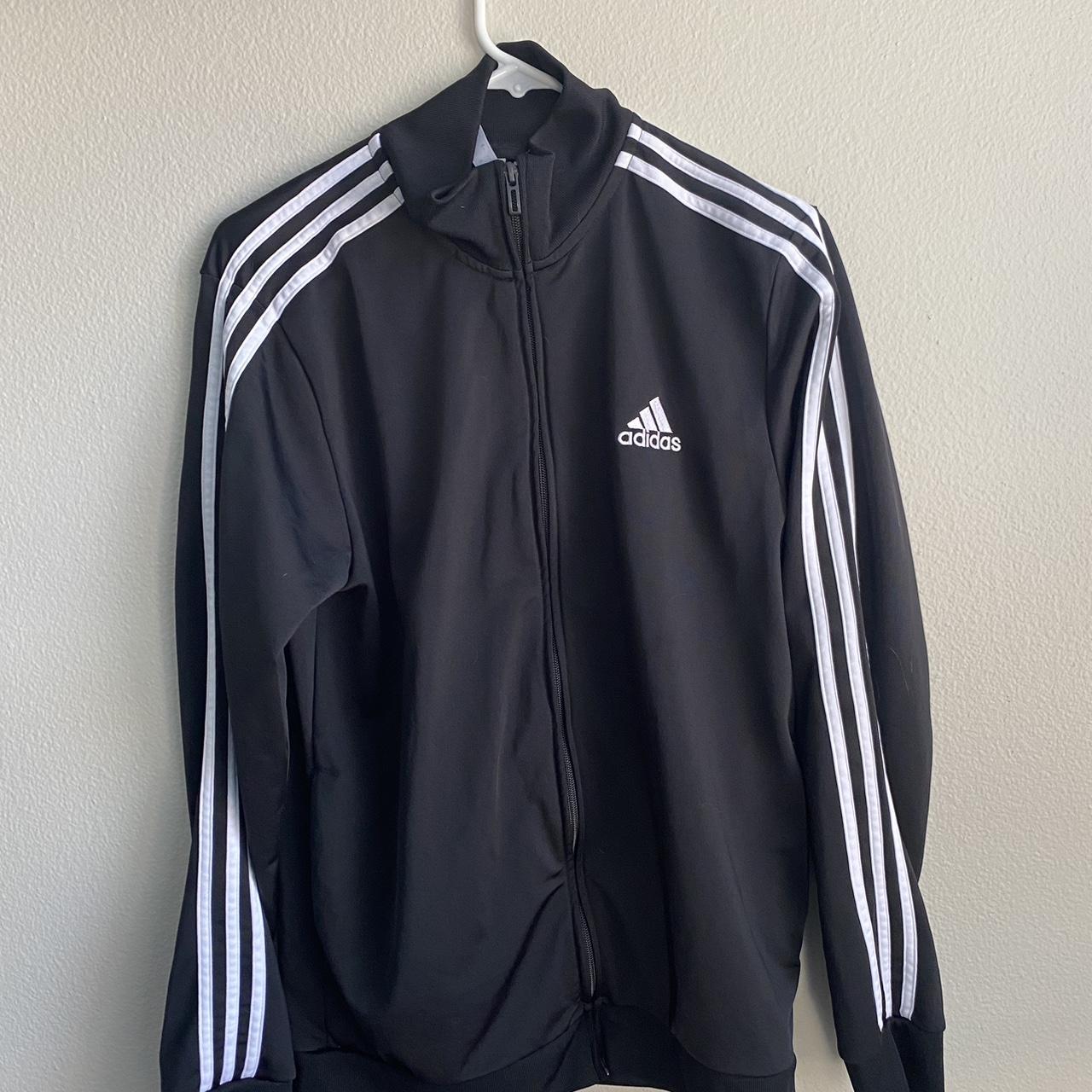 Adidas men’s small track jacket. Worn once. Great... - Depop