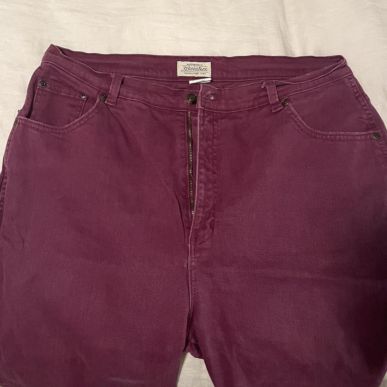 NEW St. Johns Bay Size 16 Skinny Jeans Red/Maroon - Depop