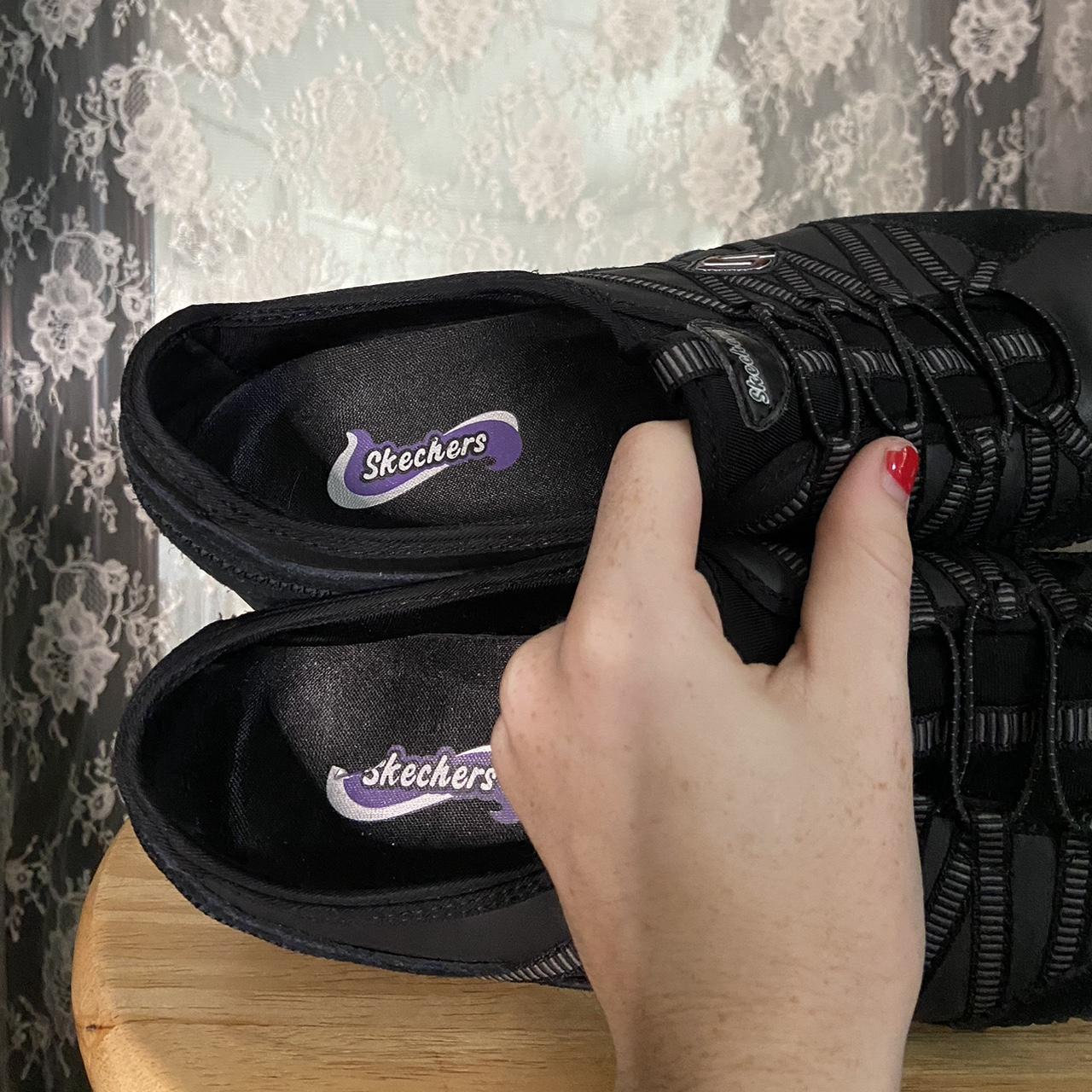 vintage skechers black grandma sneakers diesel... - Depop