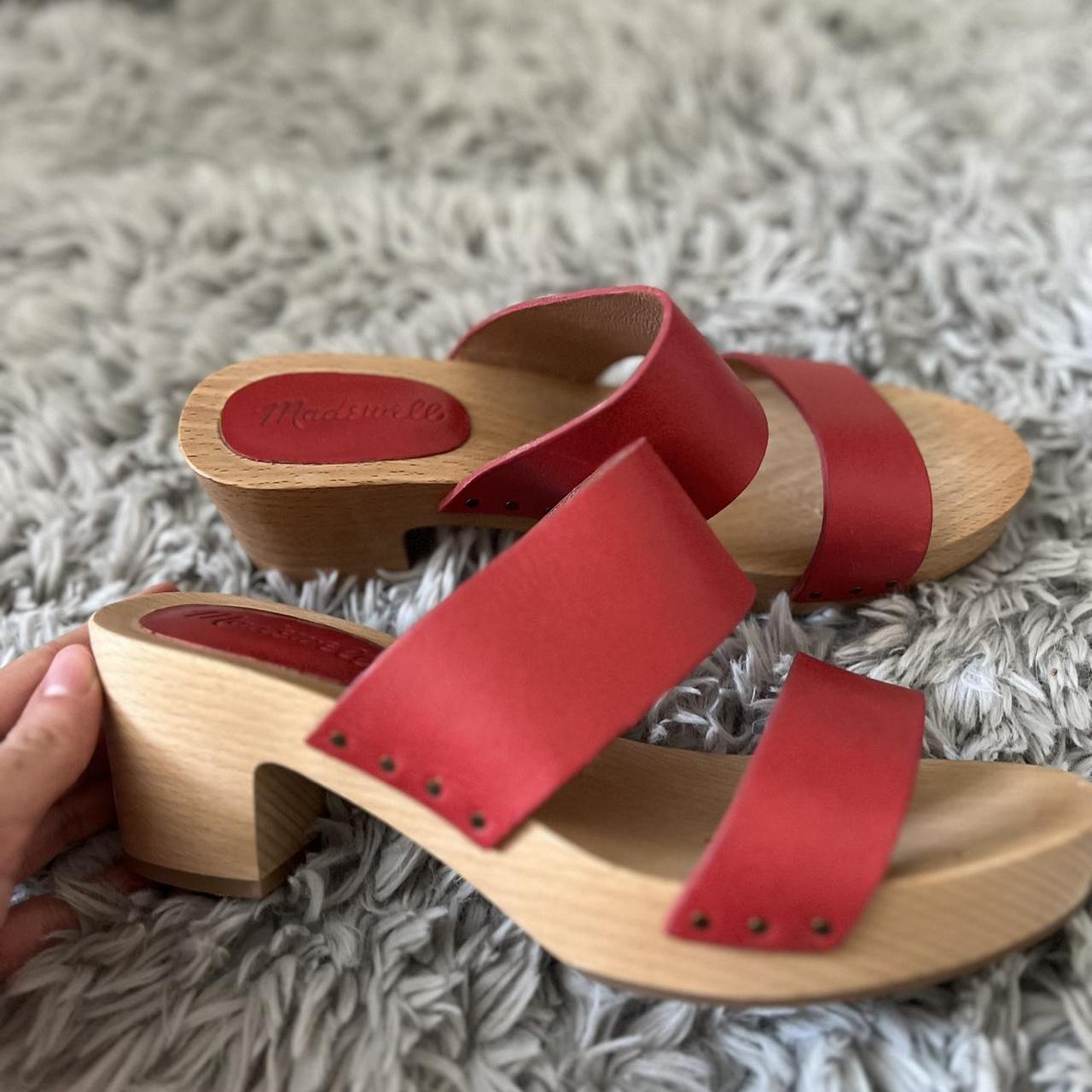 Madewell Women's Red Sandals | Depop