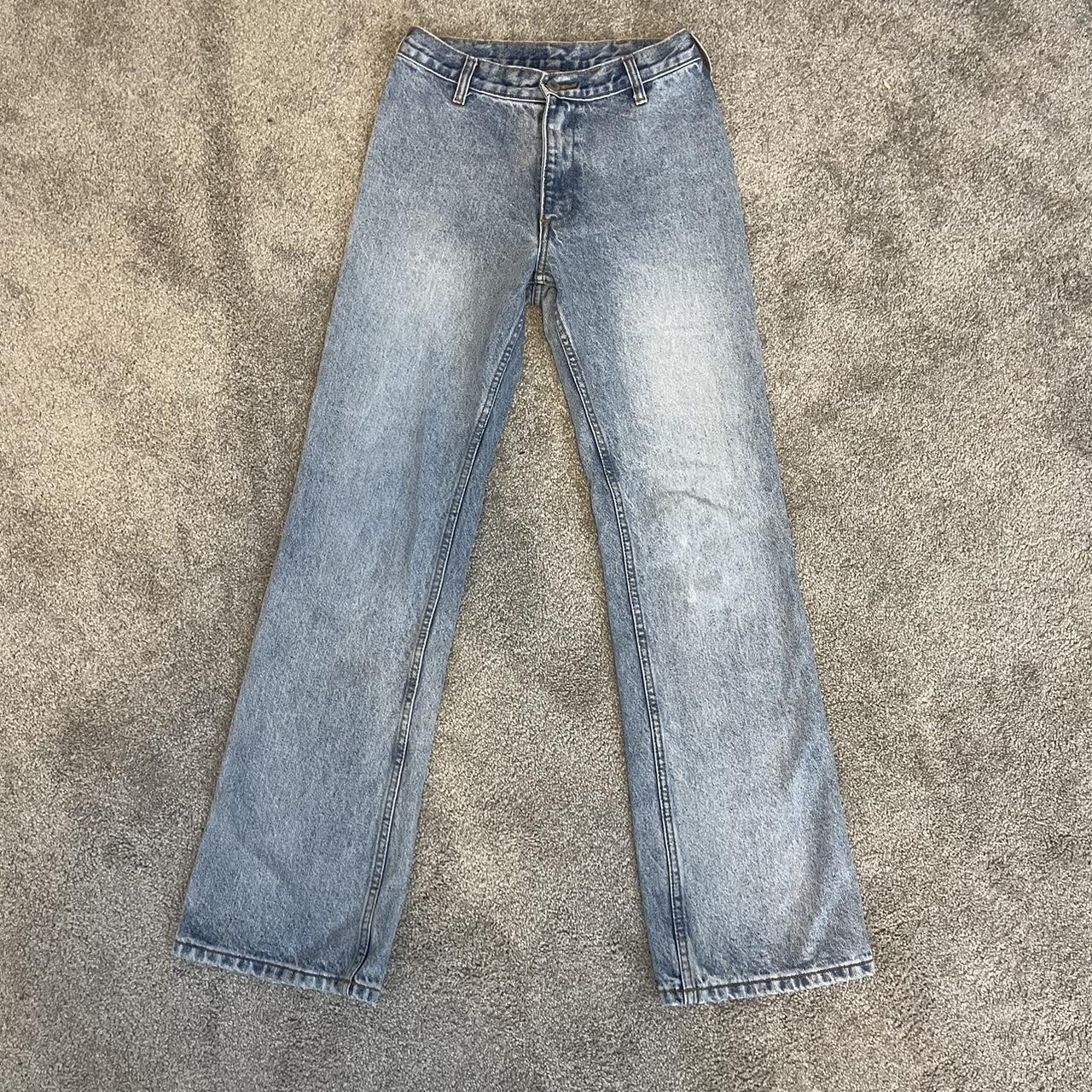 brandy melville high wasted flare jeans no... Depop