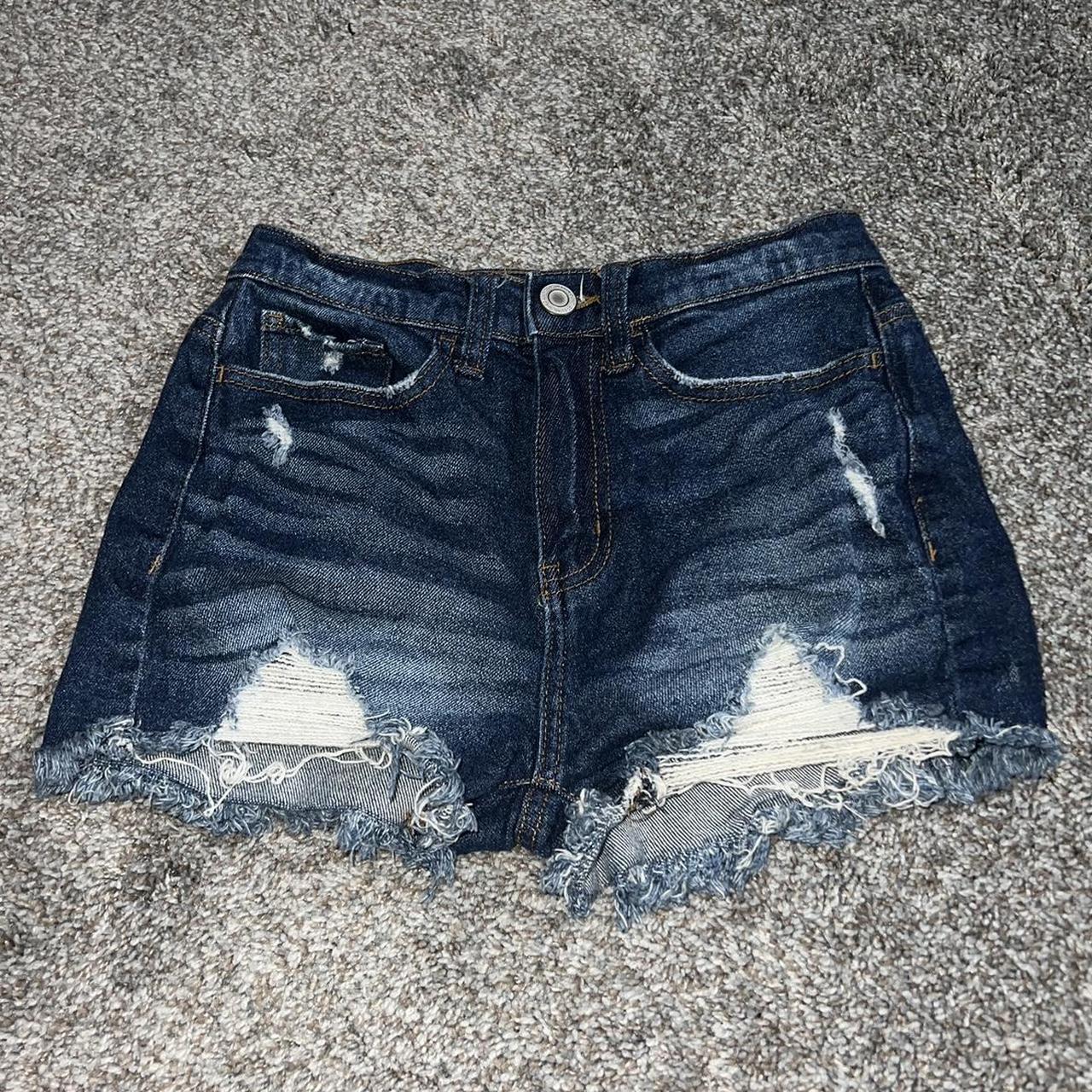 ripped jean shorts these are super cute and perfect. Depop