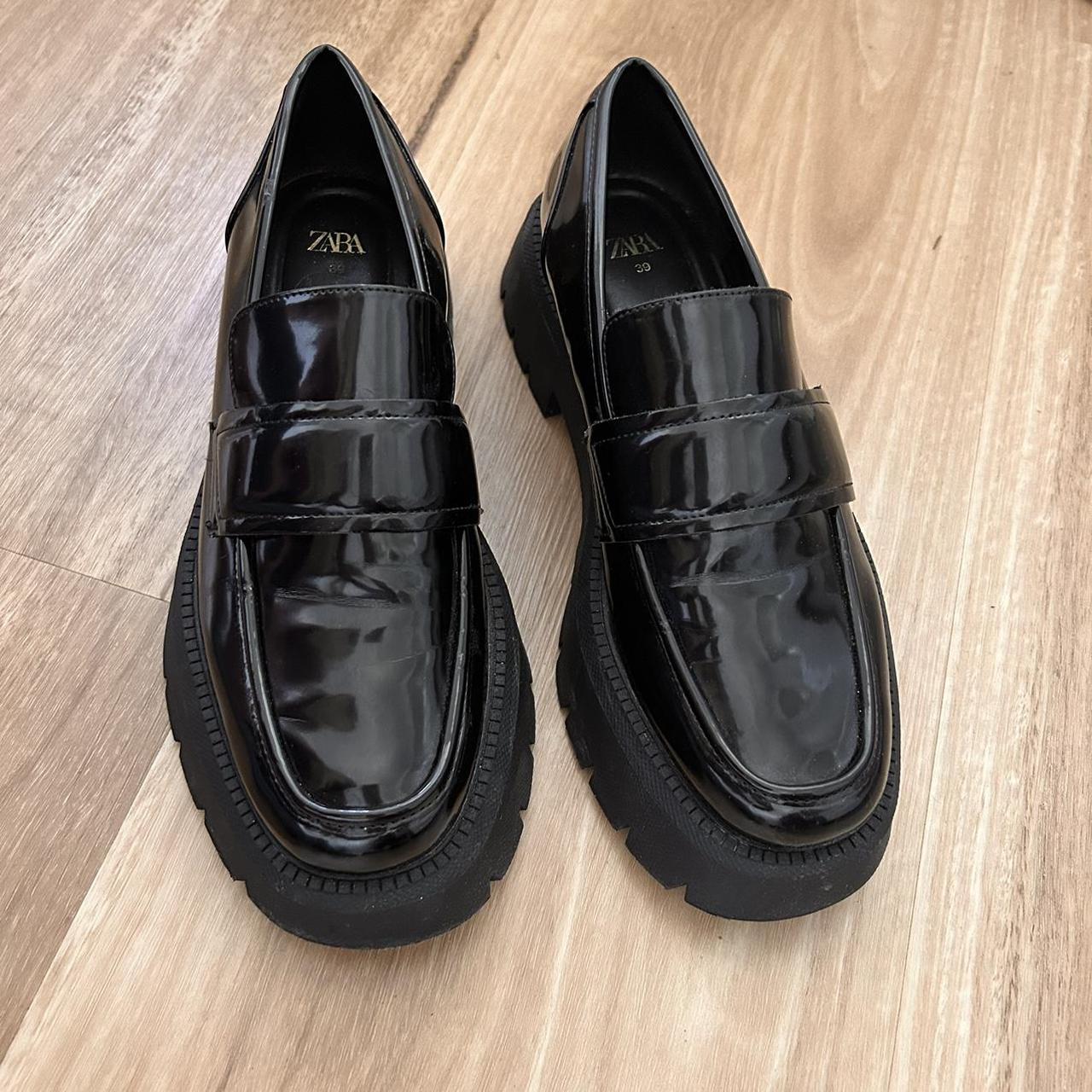 Chunky Zara loafers Worn once or twice in great... - Depop