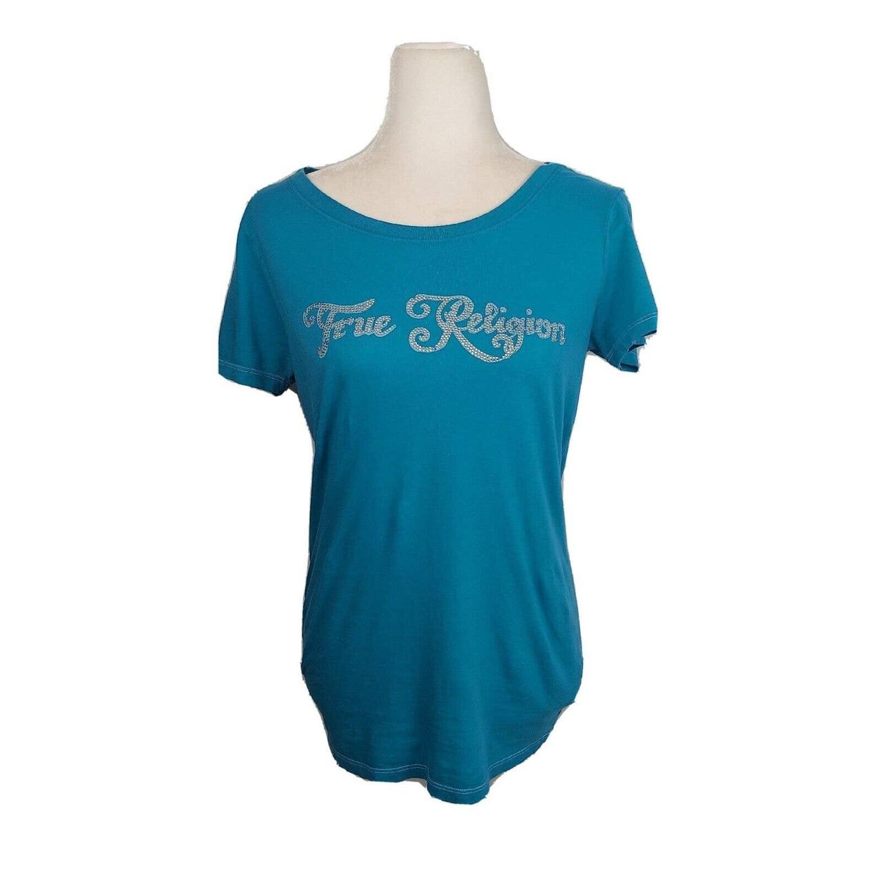 turquoise true religion shirt