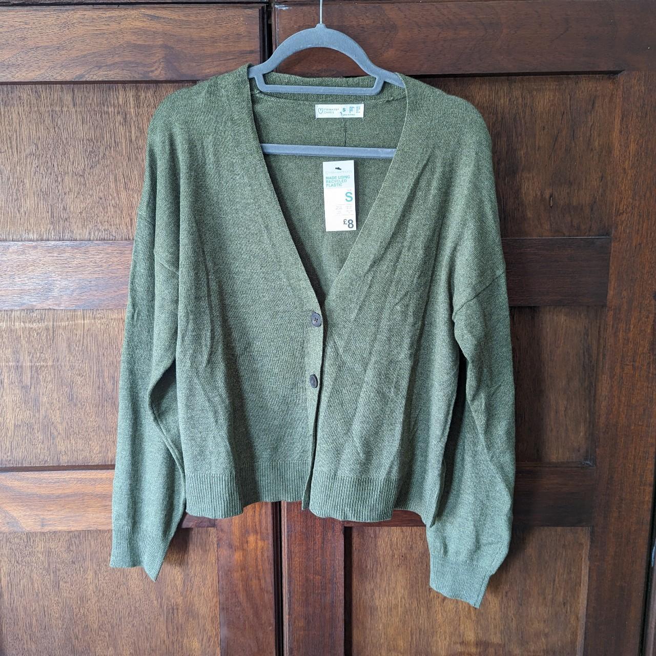 Primark olive green button up cardigan Never worn,... - Depop