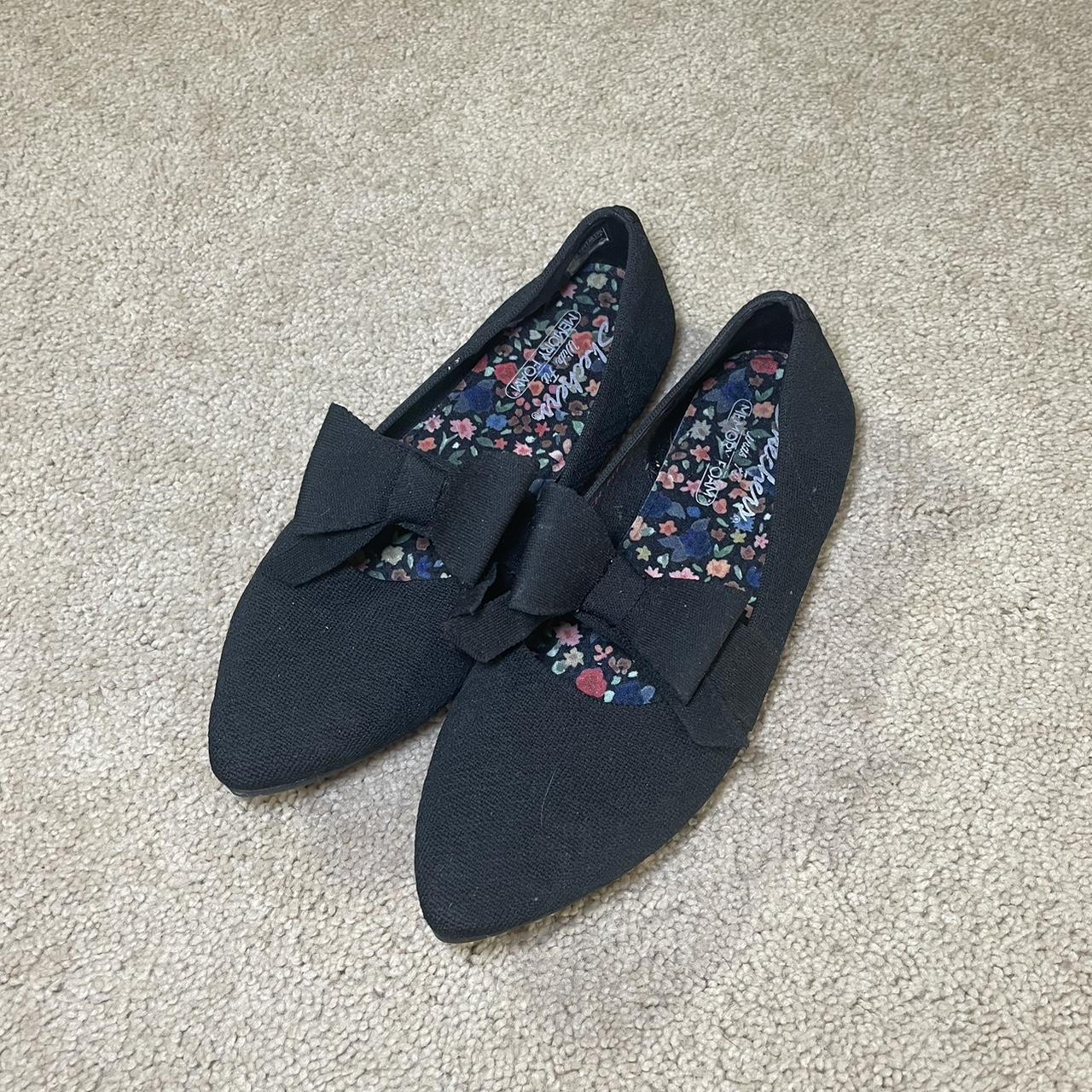 Skechers Cleo Point Washable Knit Bow Flats Wild. Depop