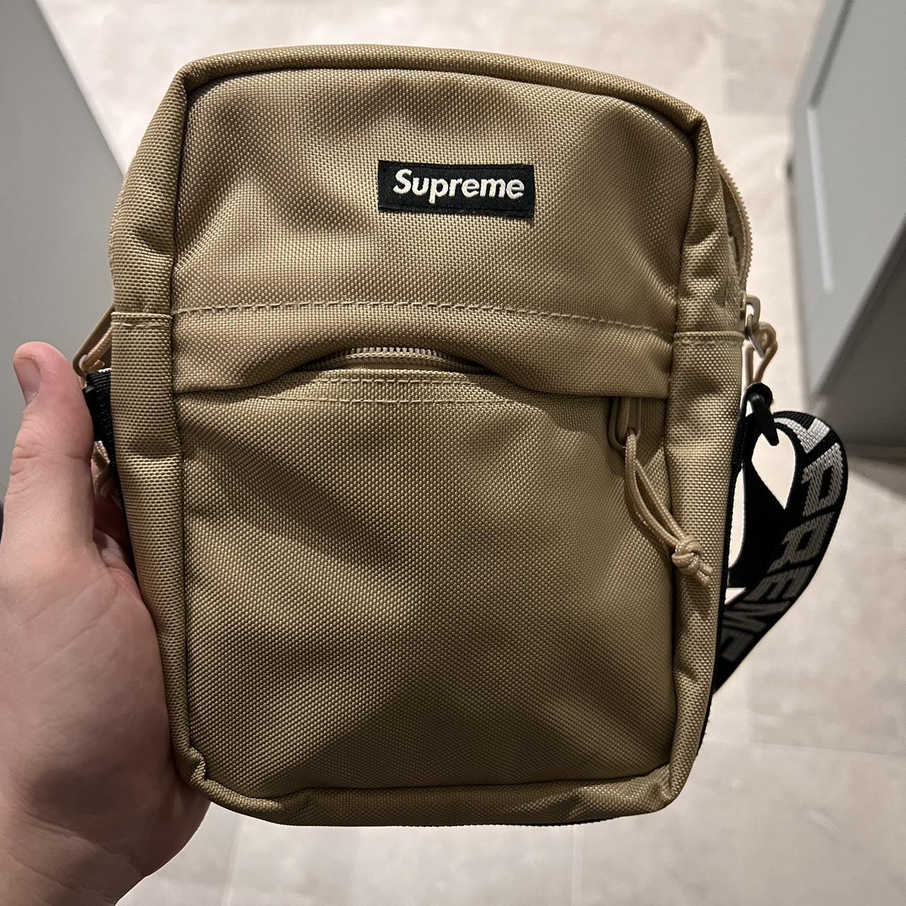 Supreme shoulder bag SS18 Tan supreme manbag... Depop