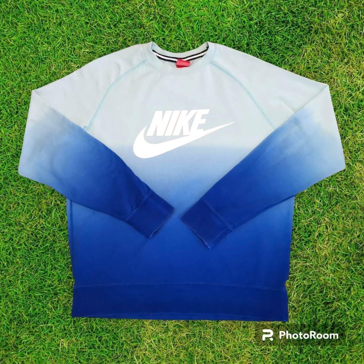 faded blue nike sweatshirt