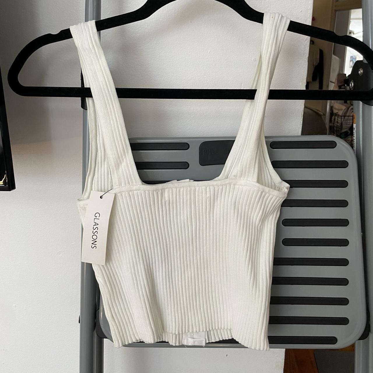 Glassons Women's White Crop-top | Depop