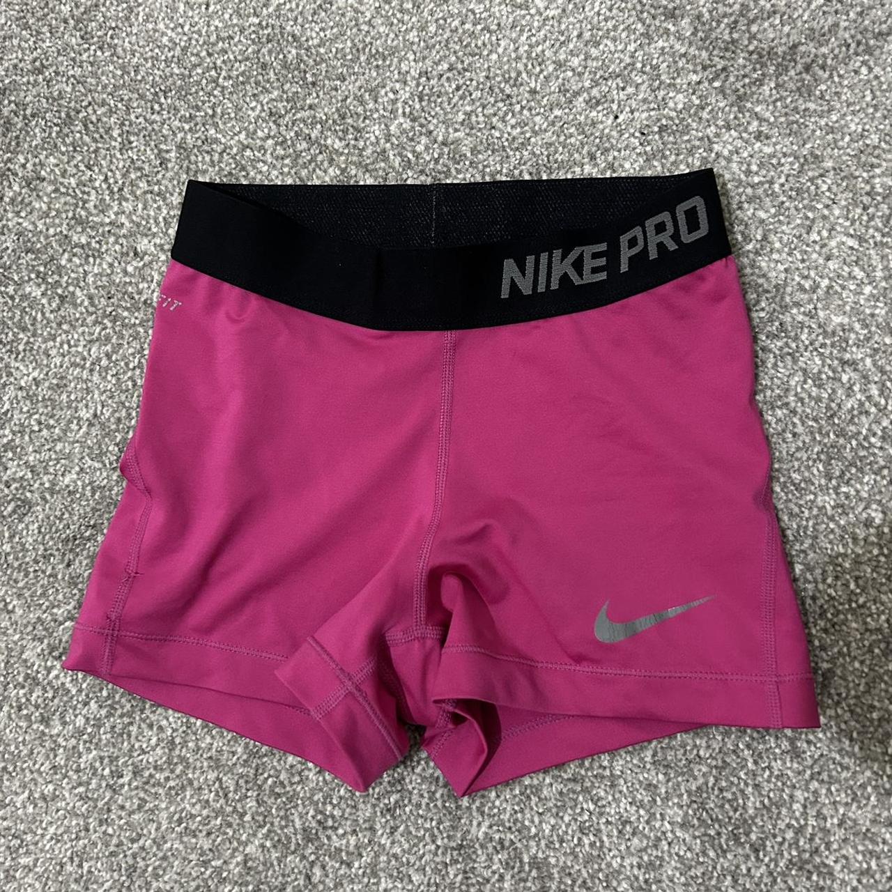 Nike pro pink shorts Size xs extra small Some... - Depop