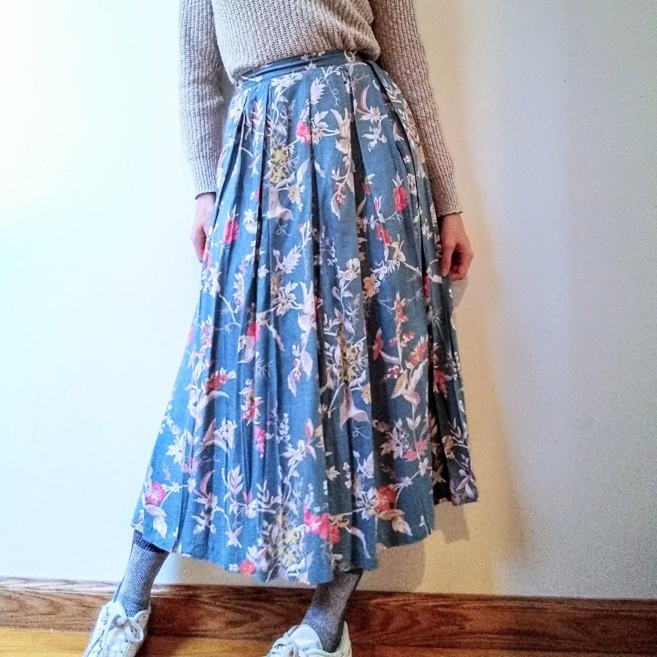 Floral midi skirt clearance 80s