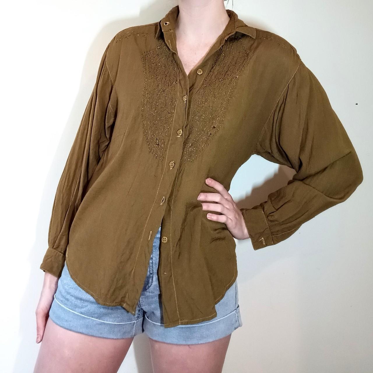 Together Women's Khaki Shirt Depop