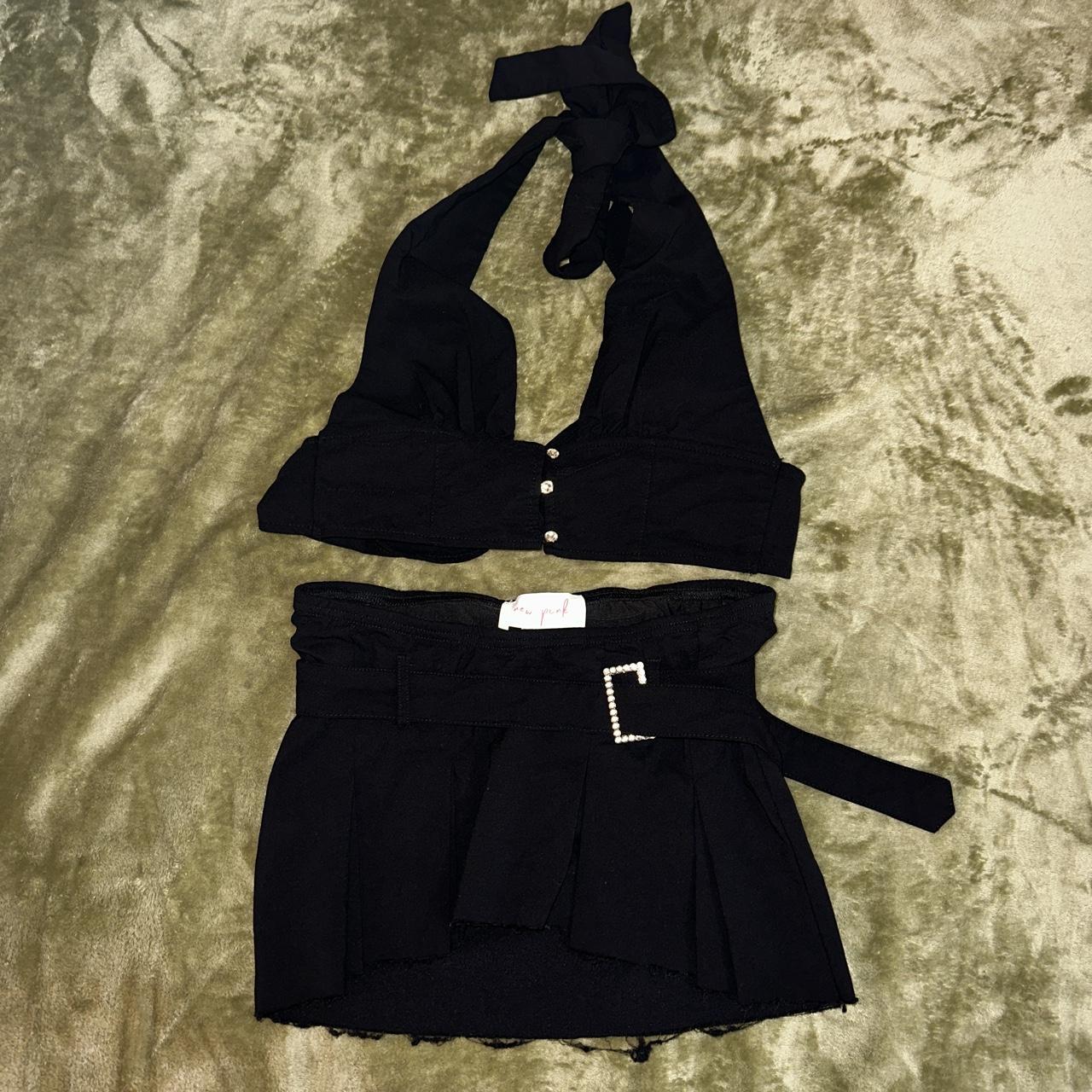Super cute black two piece set! Only worn once. Top... Depop