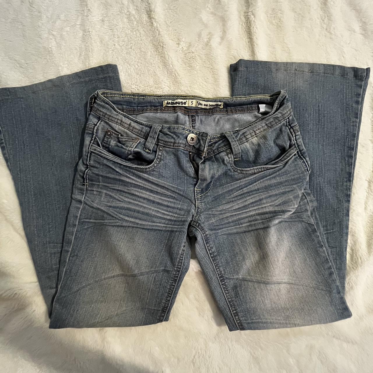 2000s vintage dollhouse bootcut jeans perfect light... Depop