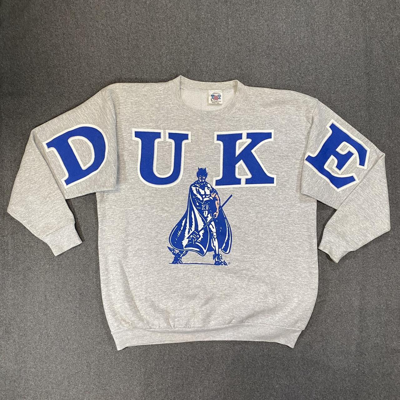 Duke Men's Grey Sweatshirt Depop