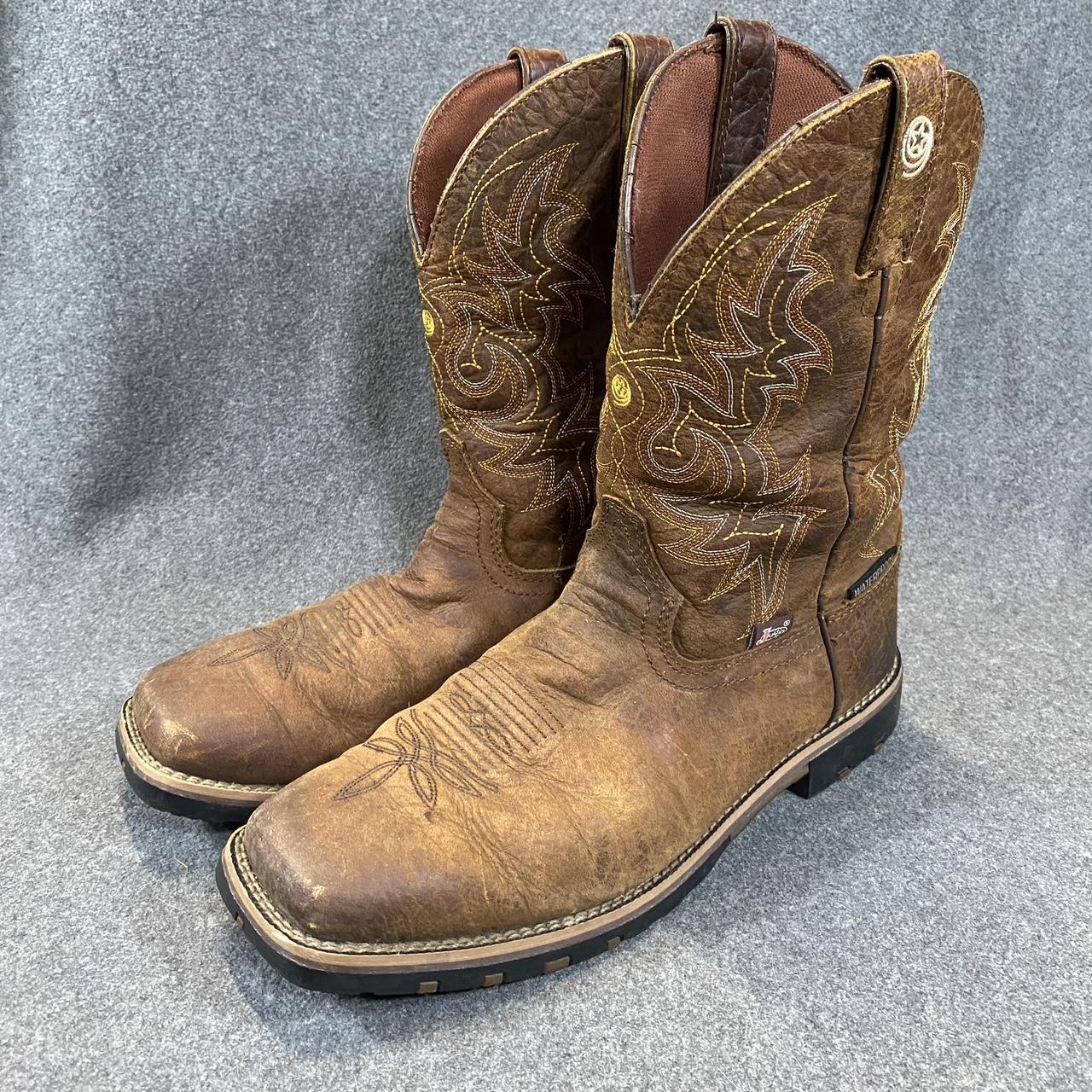 Justin Boots Justin Fireman Western Style Square... Depop