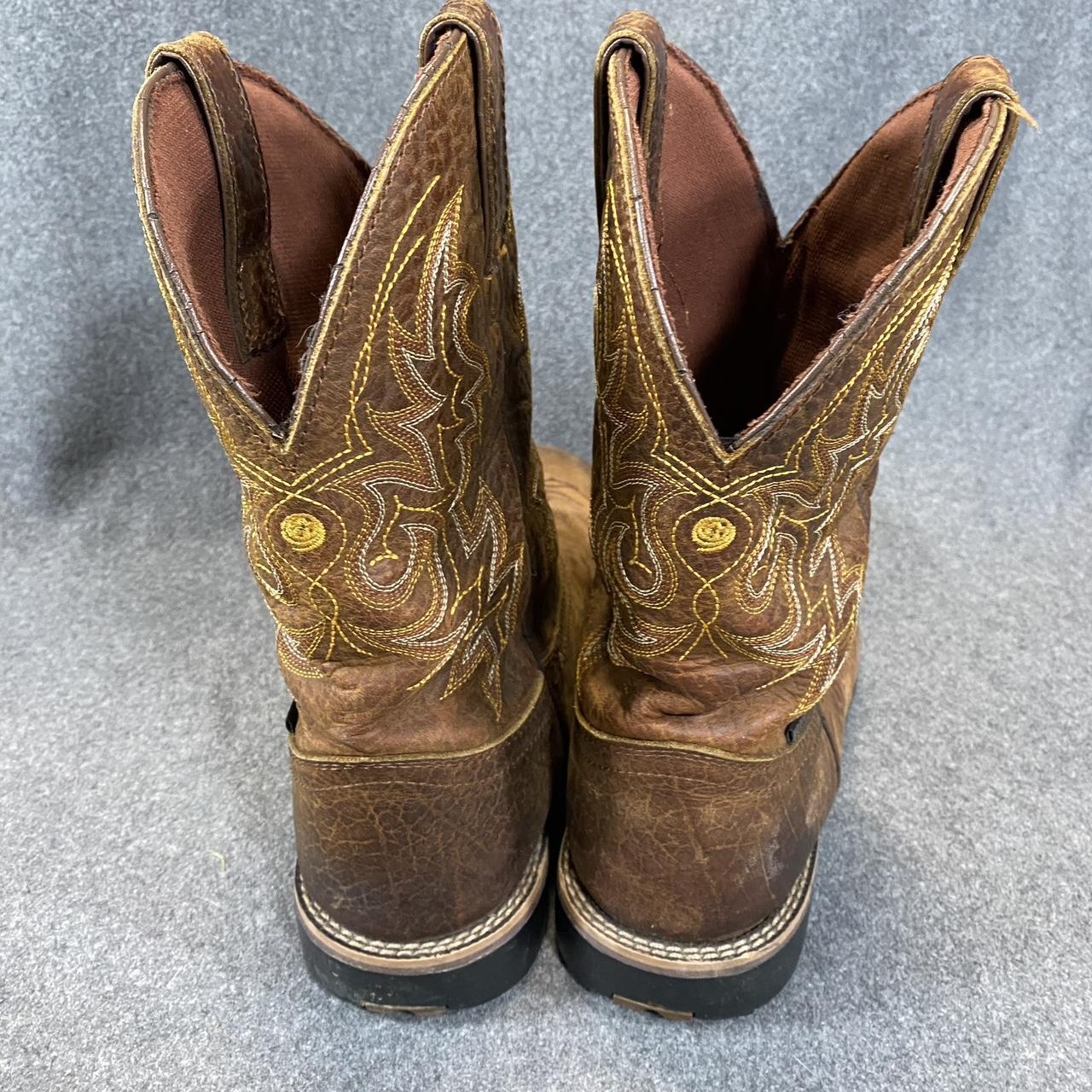 Justin Boots Justin Fireman Western Style Square... Depop