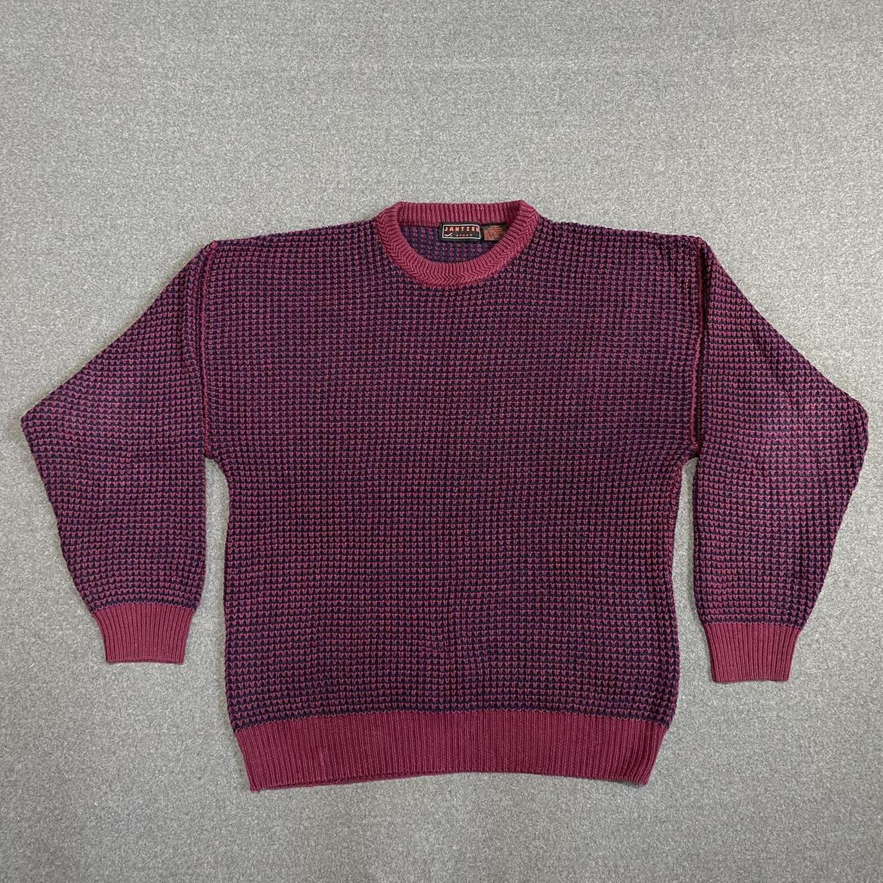 Vintage Grandpa Sweater 90s Jantzen Sport Heavy... Depop