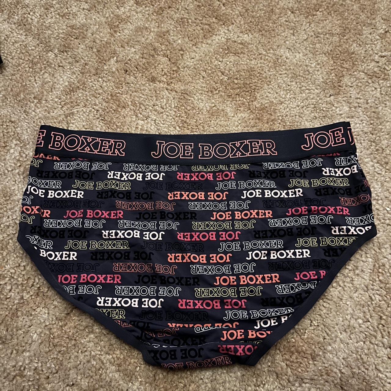grey and pink joe boxer underwear with mesh on the - Depop