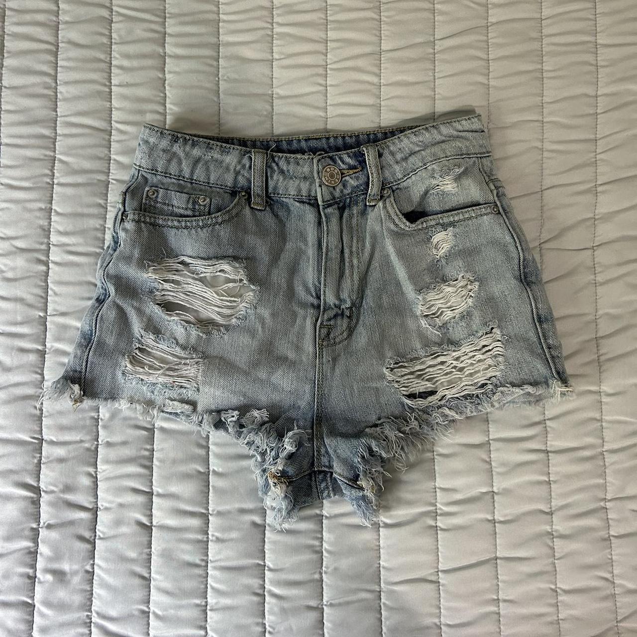 High waisted clearance cheeky jean shorts