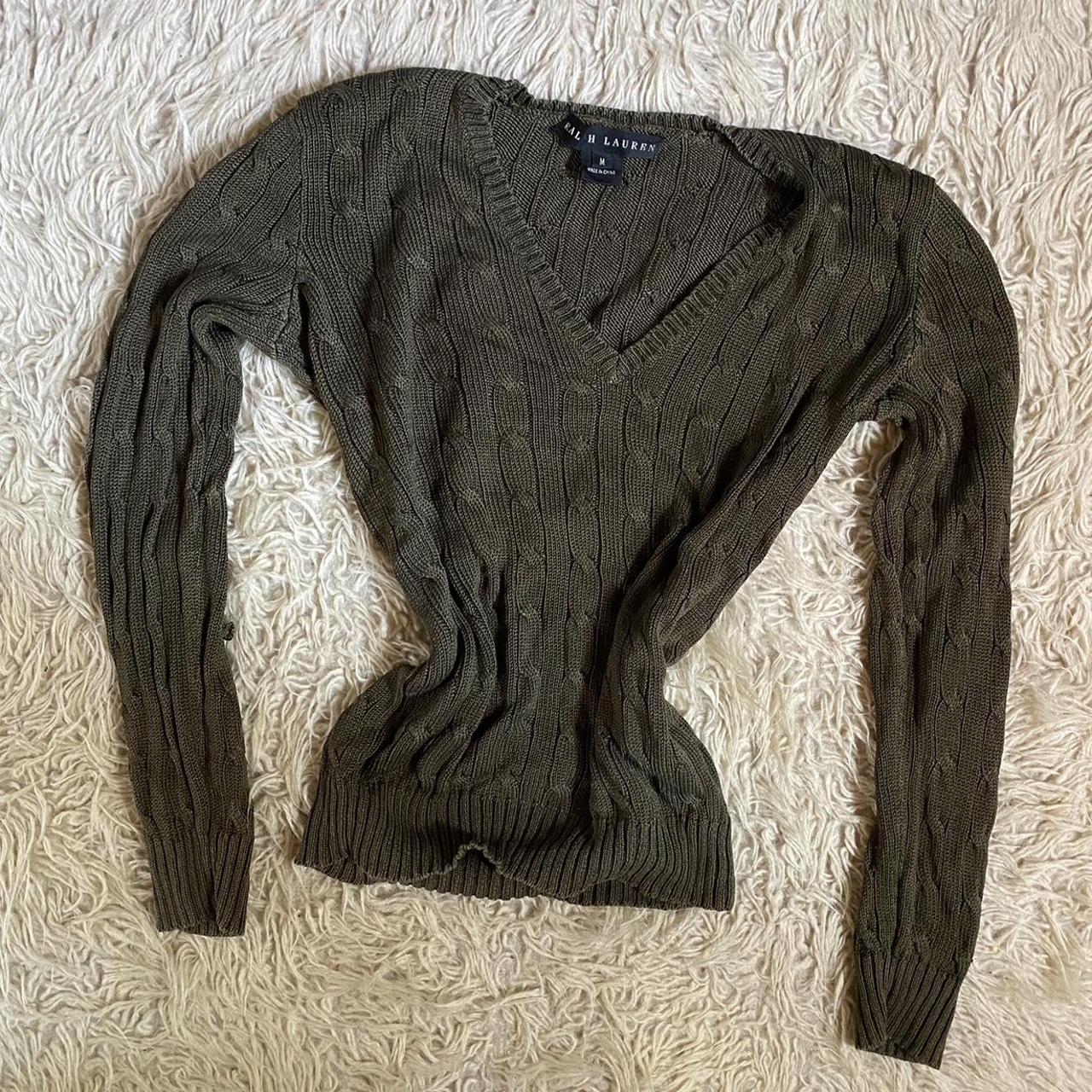 Olive Green Ralph Lauren Sweater 100 silk 16”... Depop
