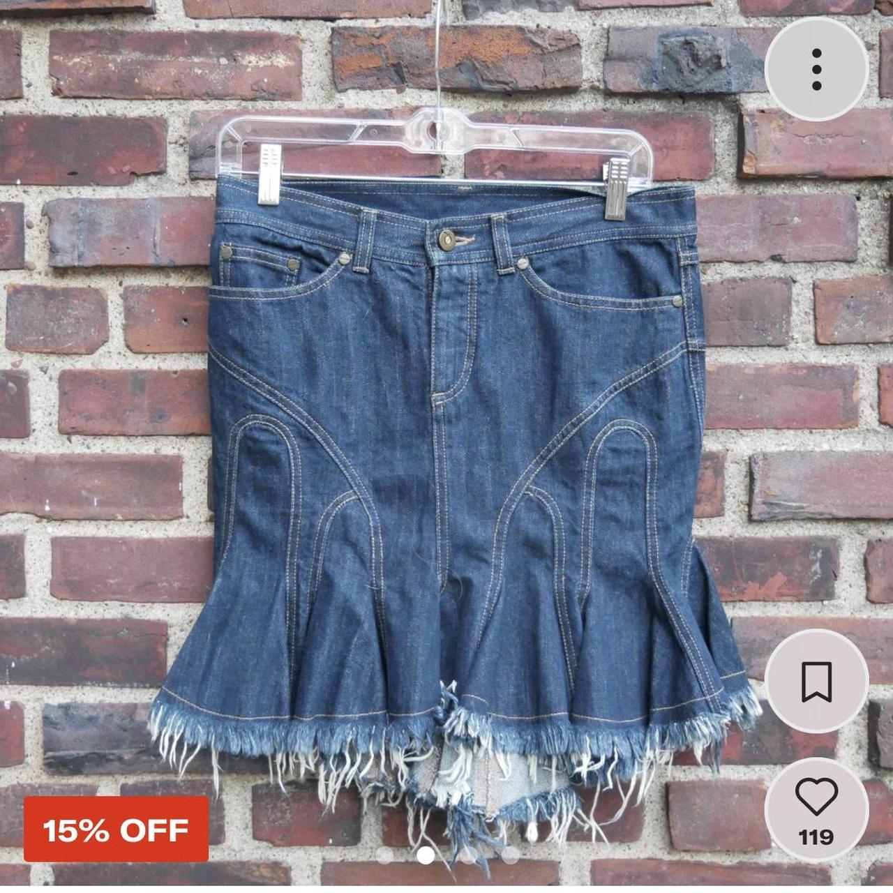 スカート alexander mcqueen SS24 Denim skirt (780574QMACL 4109) Blue Denim skirt Alexander McQueen - Extreme-centreShops