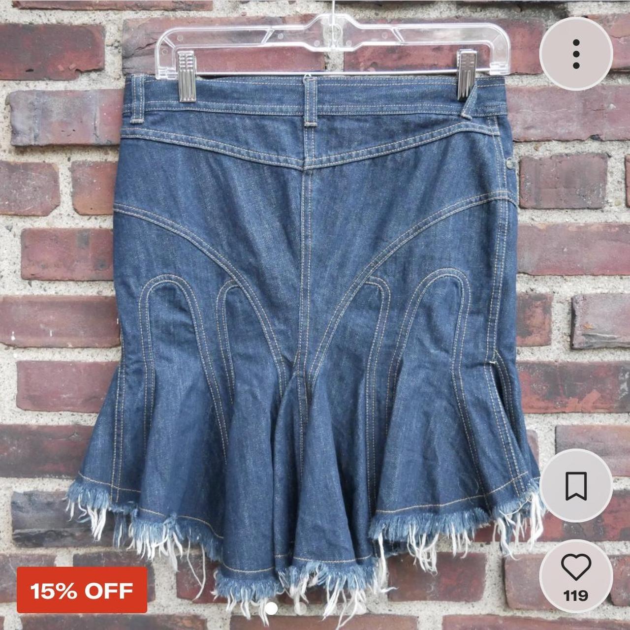 Iconic archival Alexander McQueen frayed denim | Depop