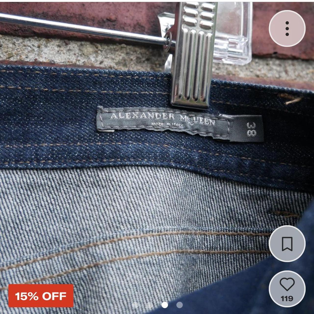 Iconic archival Alexander McQueen frayed denim | Depop