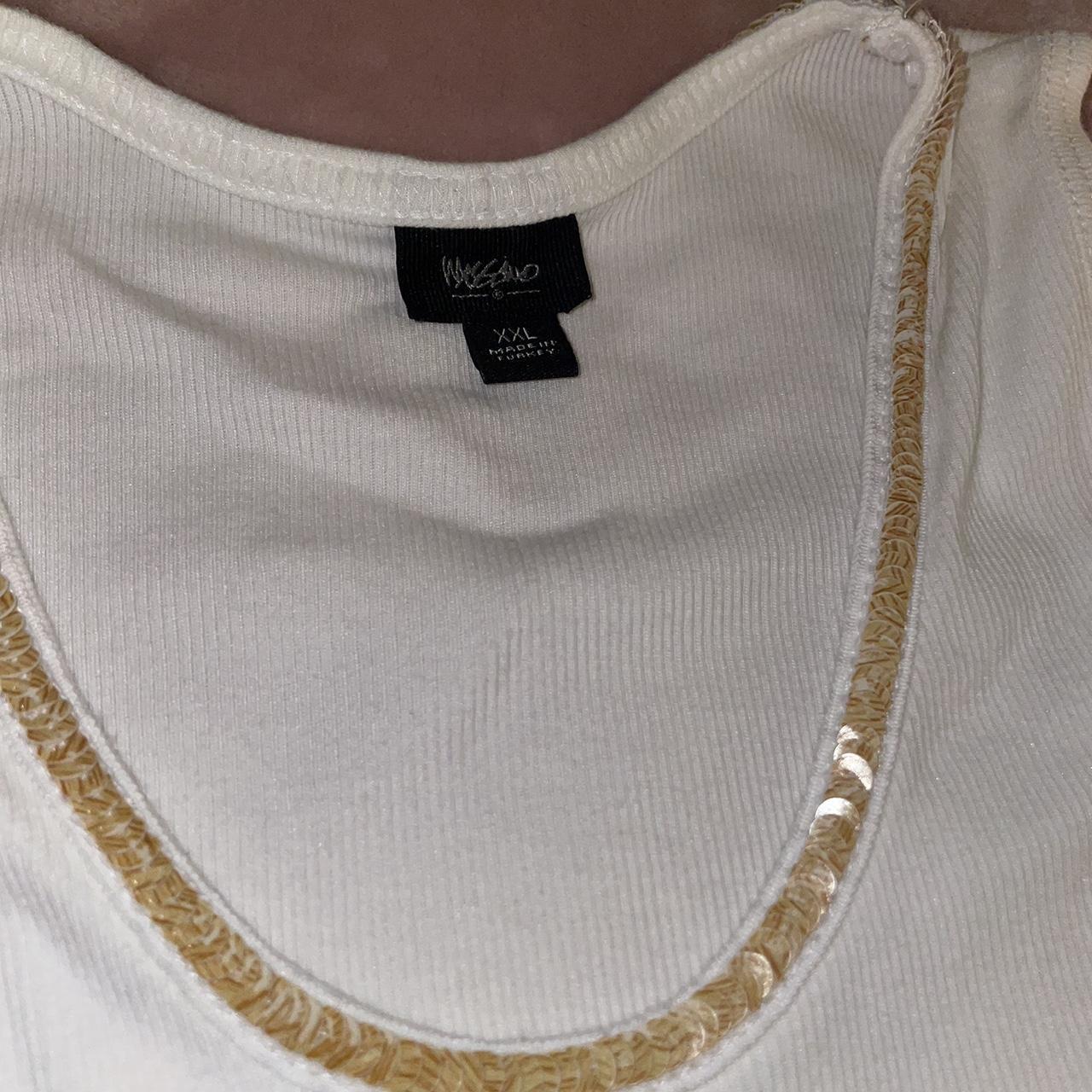 Massimo Alba Women's White and Gold Vest (2)
