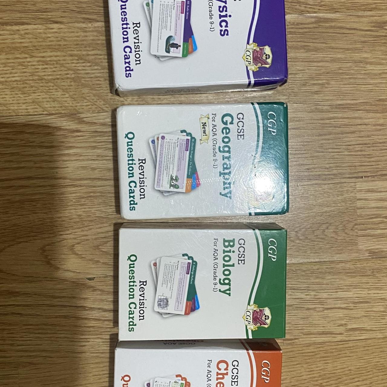 CGP FLASHCARDS GCSE separate science + geography... Depop