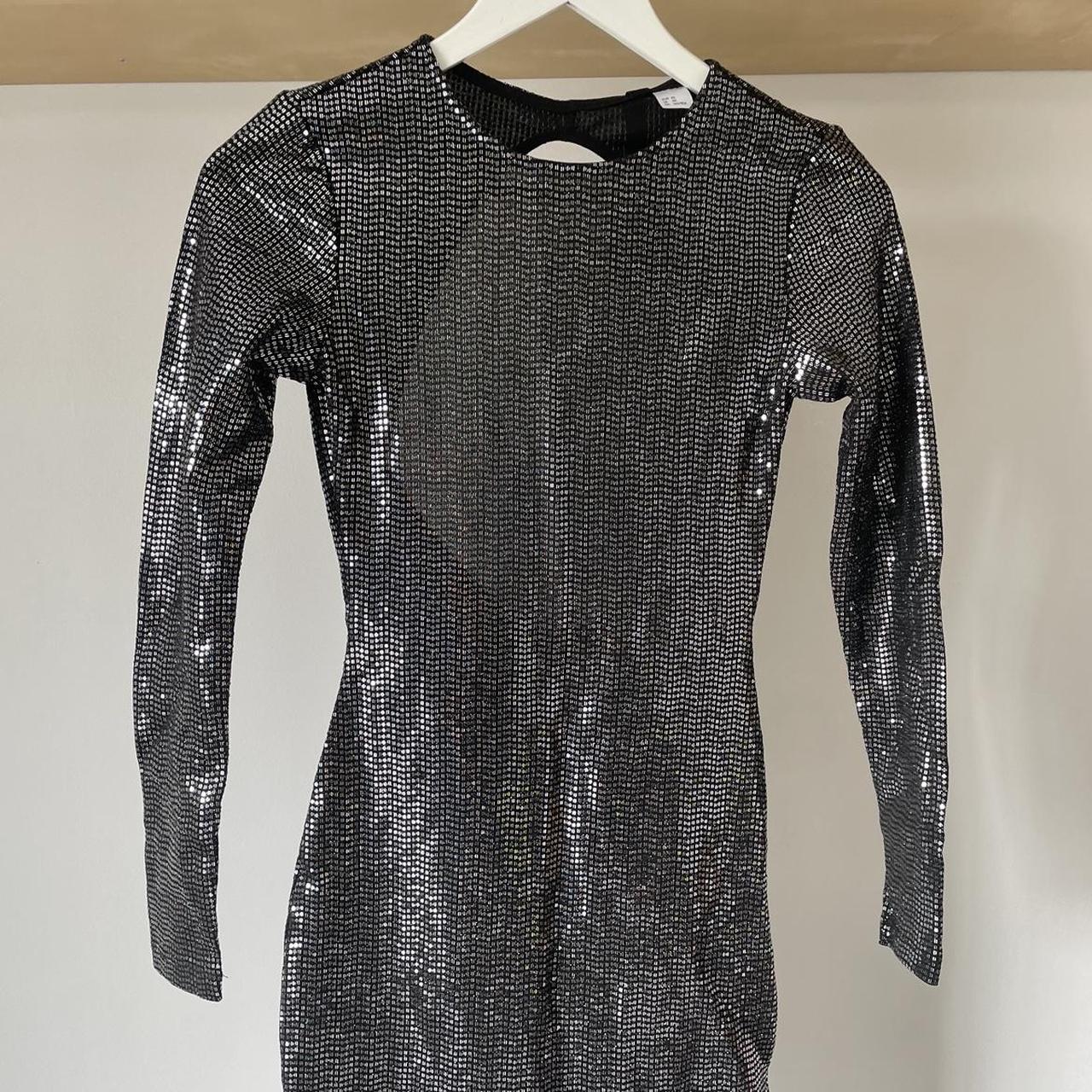 H&M Women's Silver Dress Depop