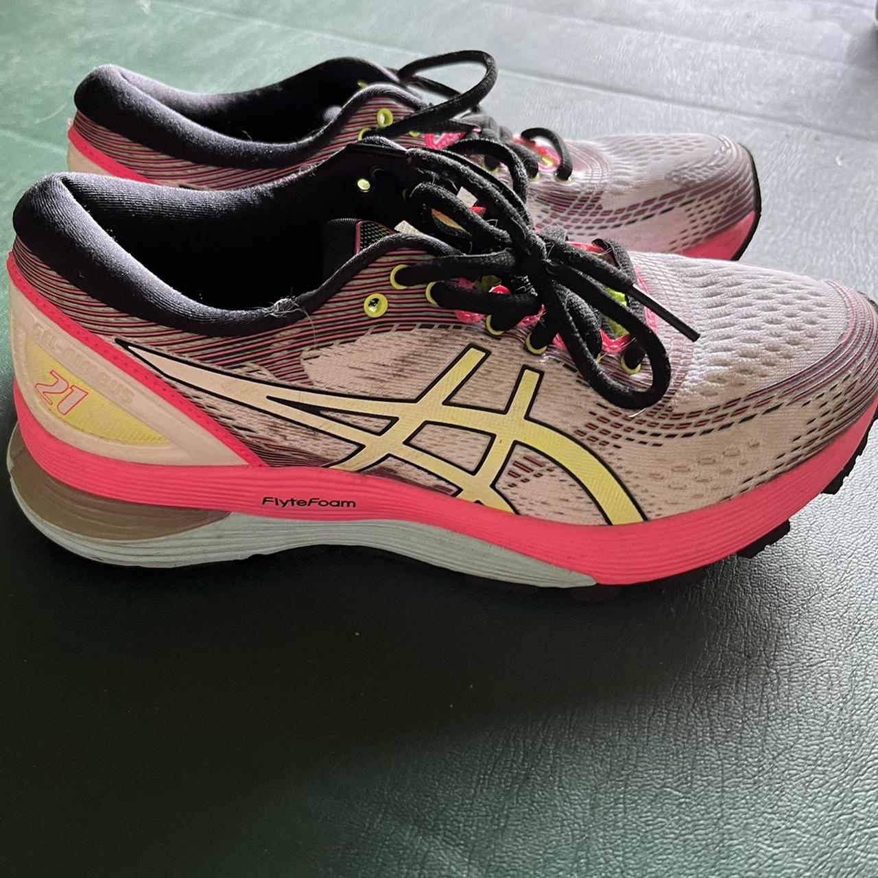 Asics gel nimbus 21 womens pink best sale